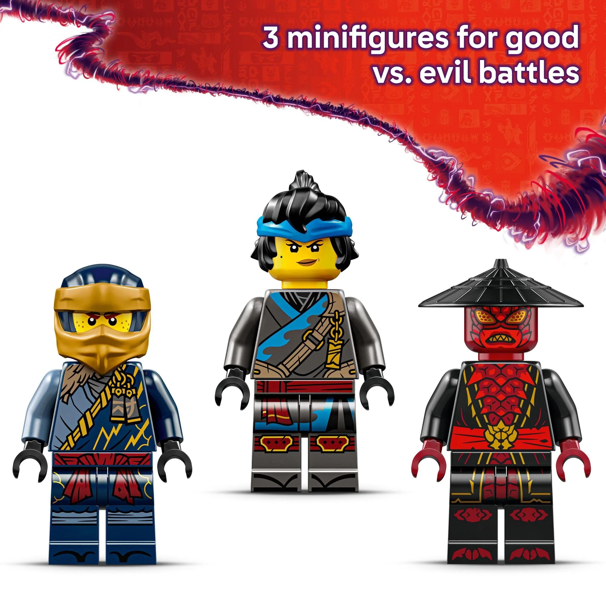 LEGO NINJAGO Rogue vs. Drix Race Car Duel Building Toy for Preschool Kids - Ninja Toy with Starter Brick for Boys & Girls, 4+ - Gift Idea for Birthdays & Dragons Rising Fans - 71840 - Image 2