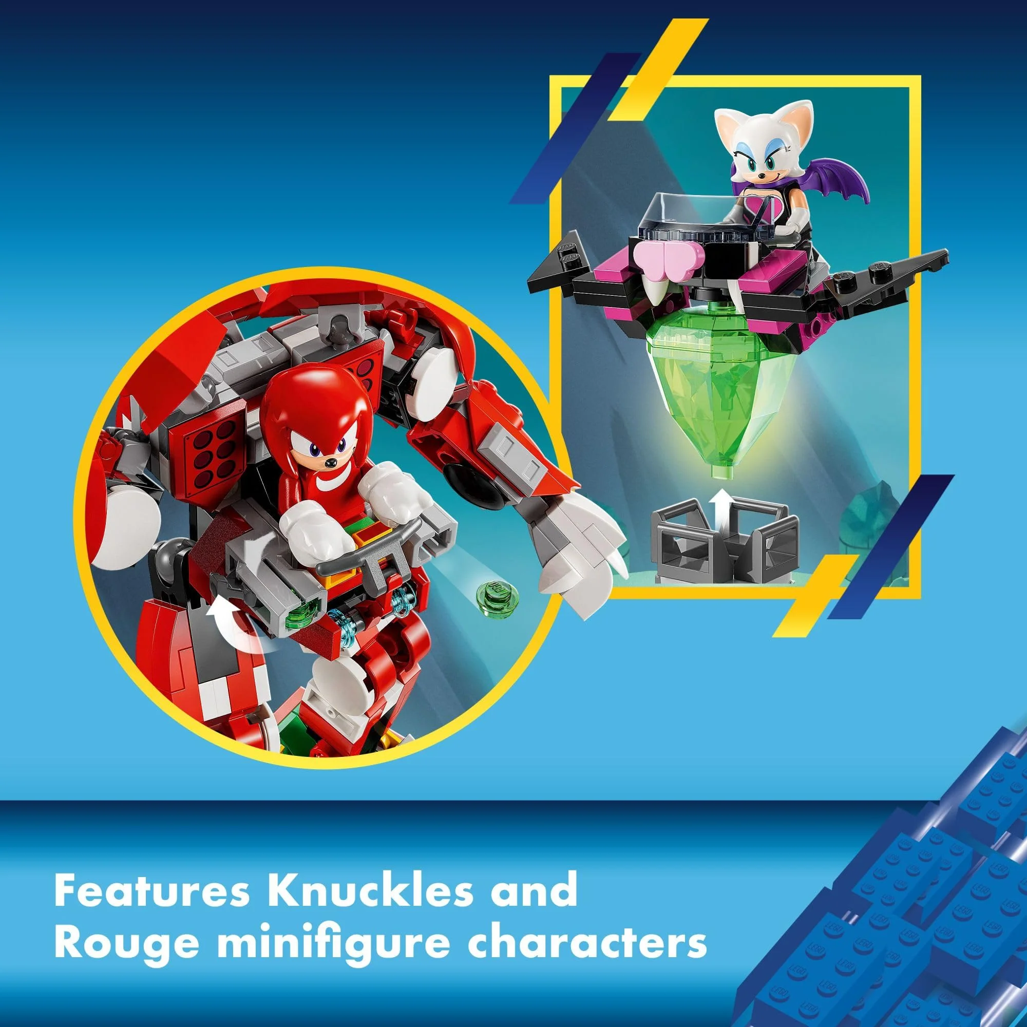 LEGO Sonic The Hedgehog Knuckles’ Guardian Mech Building Toy Set, Sonic Toy for Kids, Video Game Inspired Knuckles Action Figure with Master Emerald, Gaming Gift for 8 Year Old Boys and Girls, 76996 - Image 2
