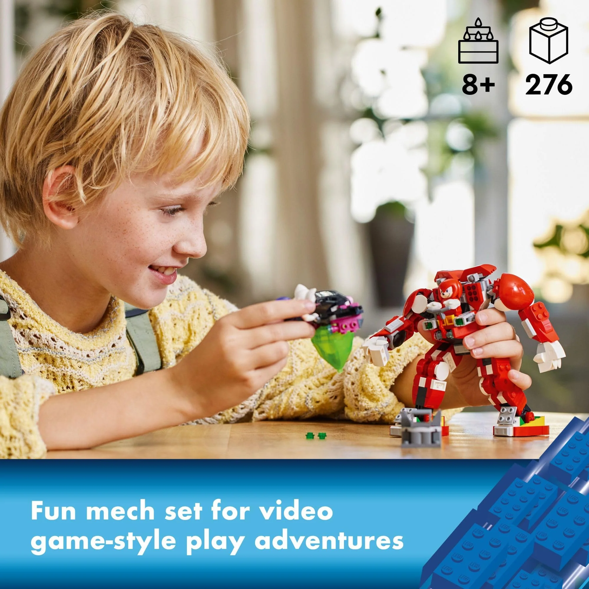 LEGO Sonic The Hedgehog Knuckles’ Guardian Mech Building Toy Set, Sonic Toy for Kids, Video Game Inspired Knuckles Action Figure with Master Emerald, Gaming Gift for 8 Year Old Boys and Girls, 76996 - Image 6