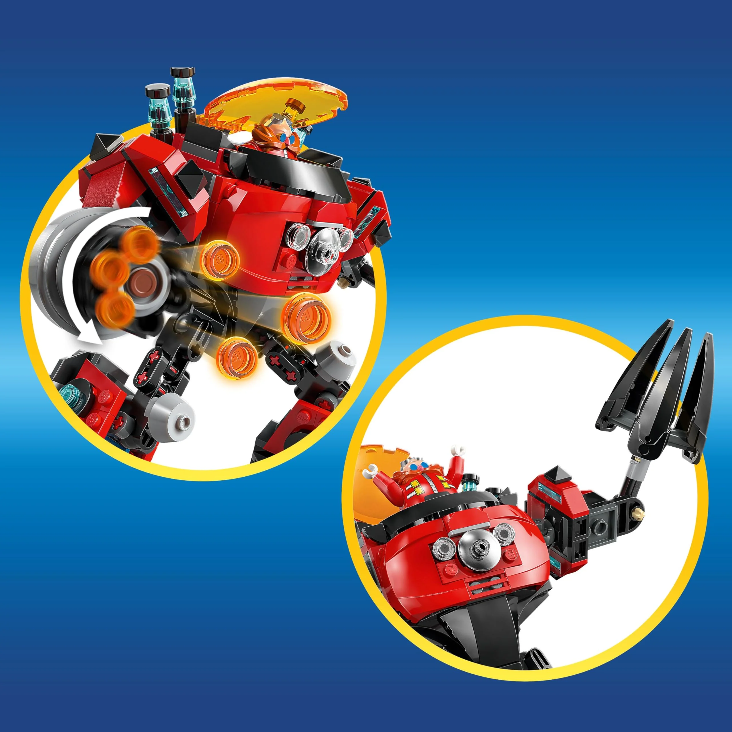 LEGO Sonic The Hedgehog Knuckles vs. Dr. Eggman Egg Crusher Mech Building Toy - Pretend Play Building Blocks W/2 Minifigures for Kids, Ages 8+ - Gift Idea for Boys, Girls, & Any Gaming Fans - 77005 - Image 4
