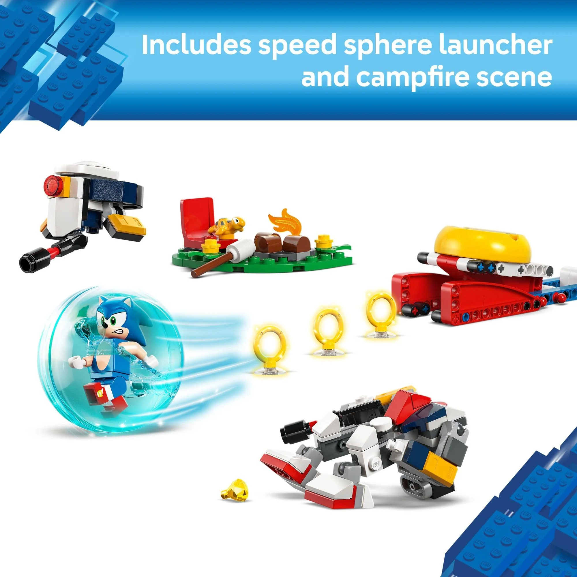 LEGO Sonic The Hedgehog : Sonic’s Campfire Clash, Collectible Gaming Toy for Kids and Video Game Fans, Fun Buildable Playset for Boys and Girls Aged 7 and Up 77001 - Image 6