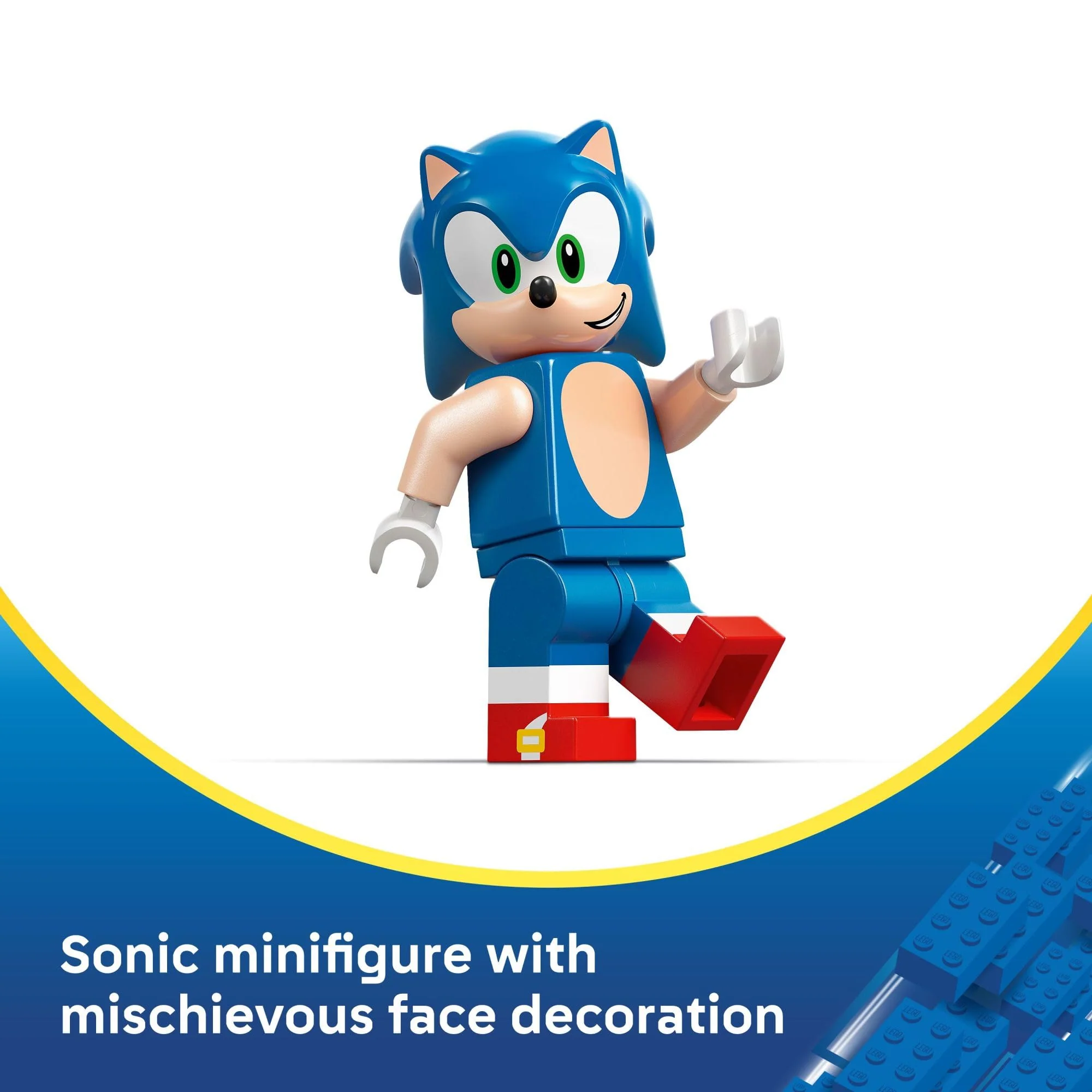 LEGO Sonic The Hedgehog Sonic: Speedster Lightning Race Car Toy for Boys & Girls - Toy Building Set W/Minifigure for Kids & Gamers, Ages 7+ - Gift Idea for Birthdays - 77117 - Image 3