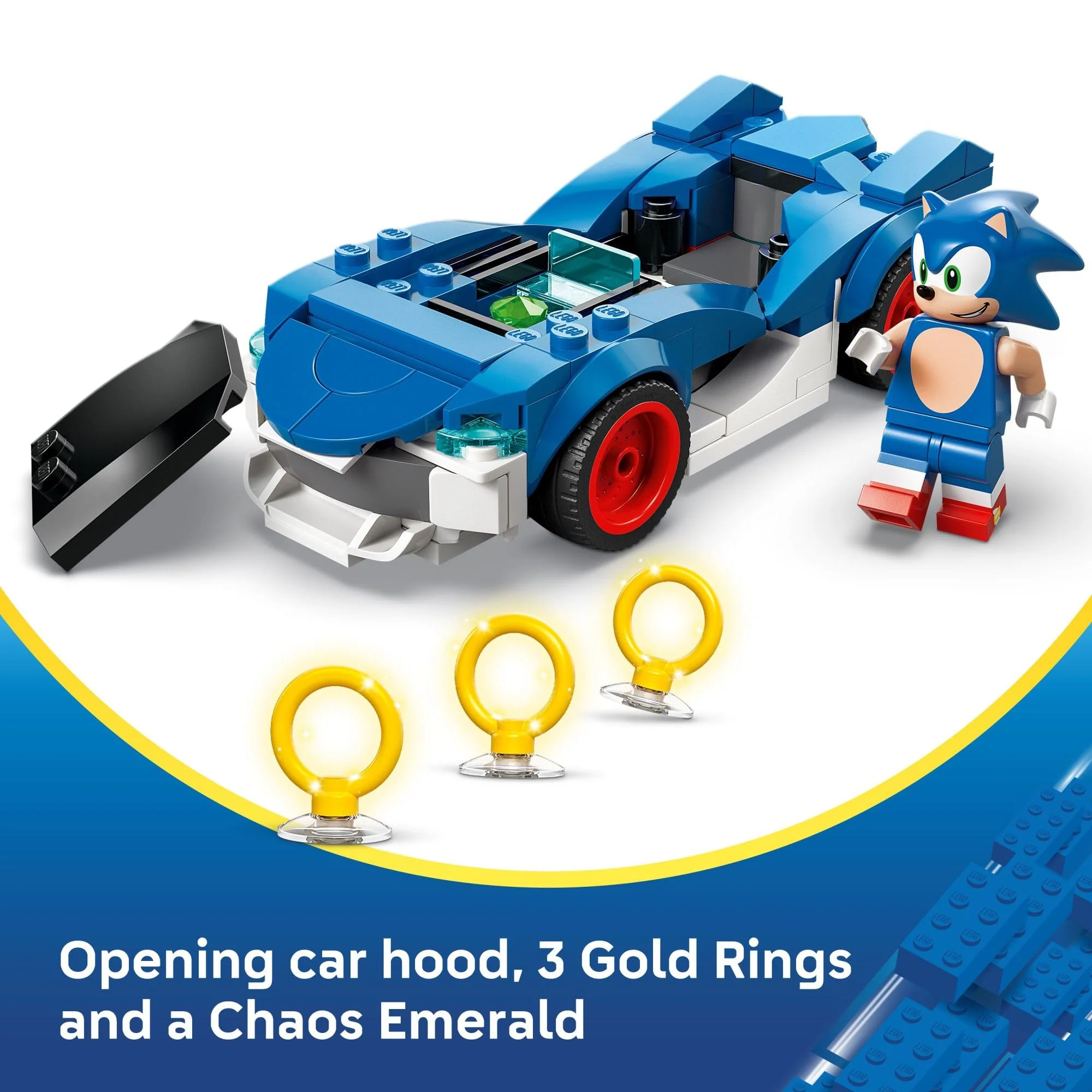 LEGO Sonic The Hedgehog Sonic: Speedster Lightning Race Car Toy for Boys & Girls - Toy Building Set W/Minifigure for Kids & Gamers, Ages 7+ - Gift Idea for Birthdays - 77117 - Image 5
