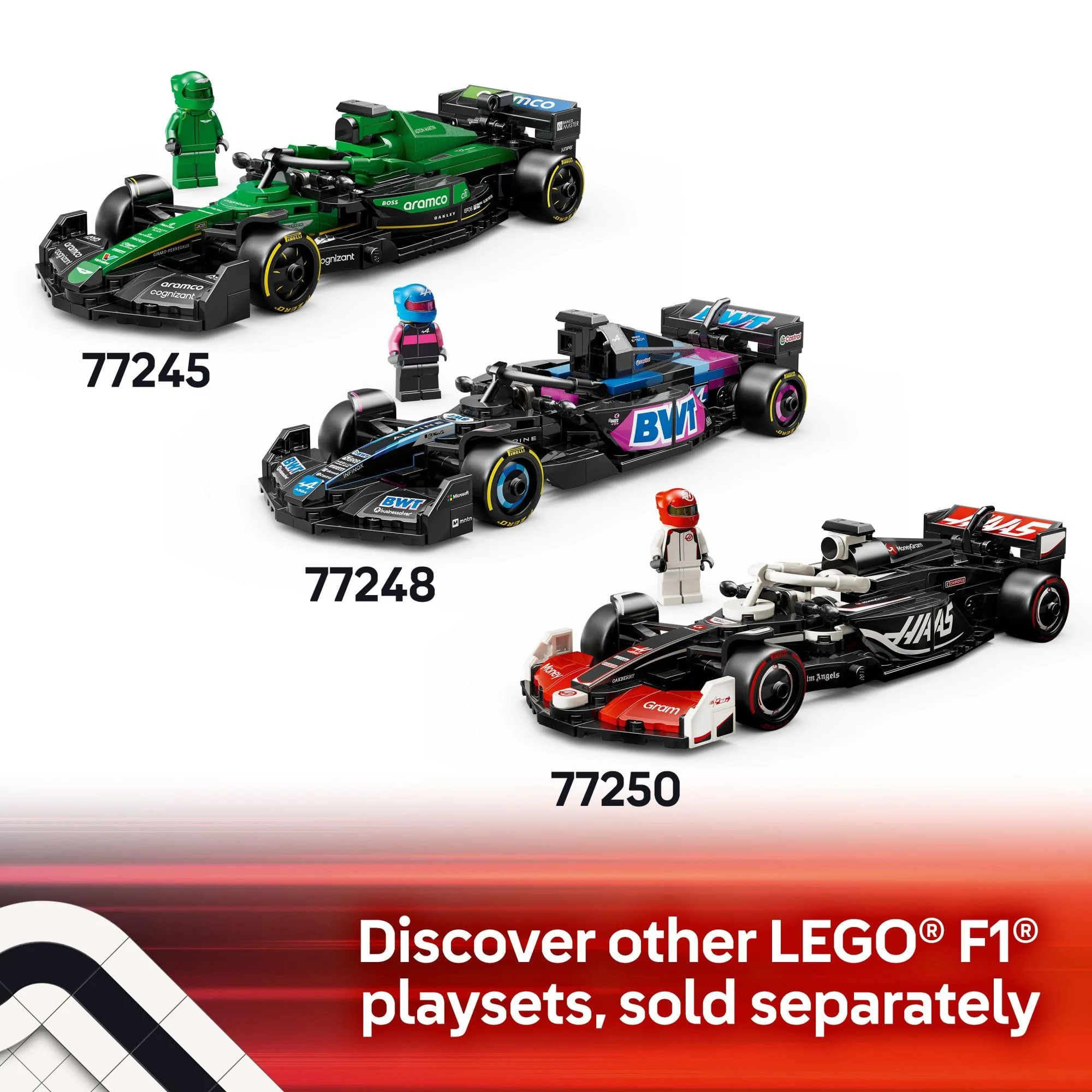 LEGO Speed Champions Ferrari SF-24 F1 Race Car Toys - Building Sets for Kids, Boys & Girls, Ages 10+ - Ferrari F1 Model Car Kits for Display or Play - Gift Ideas for Birthdays and Fans - 77242 - Image 2