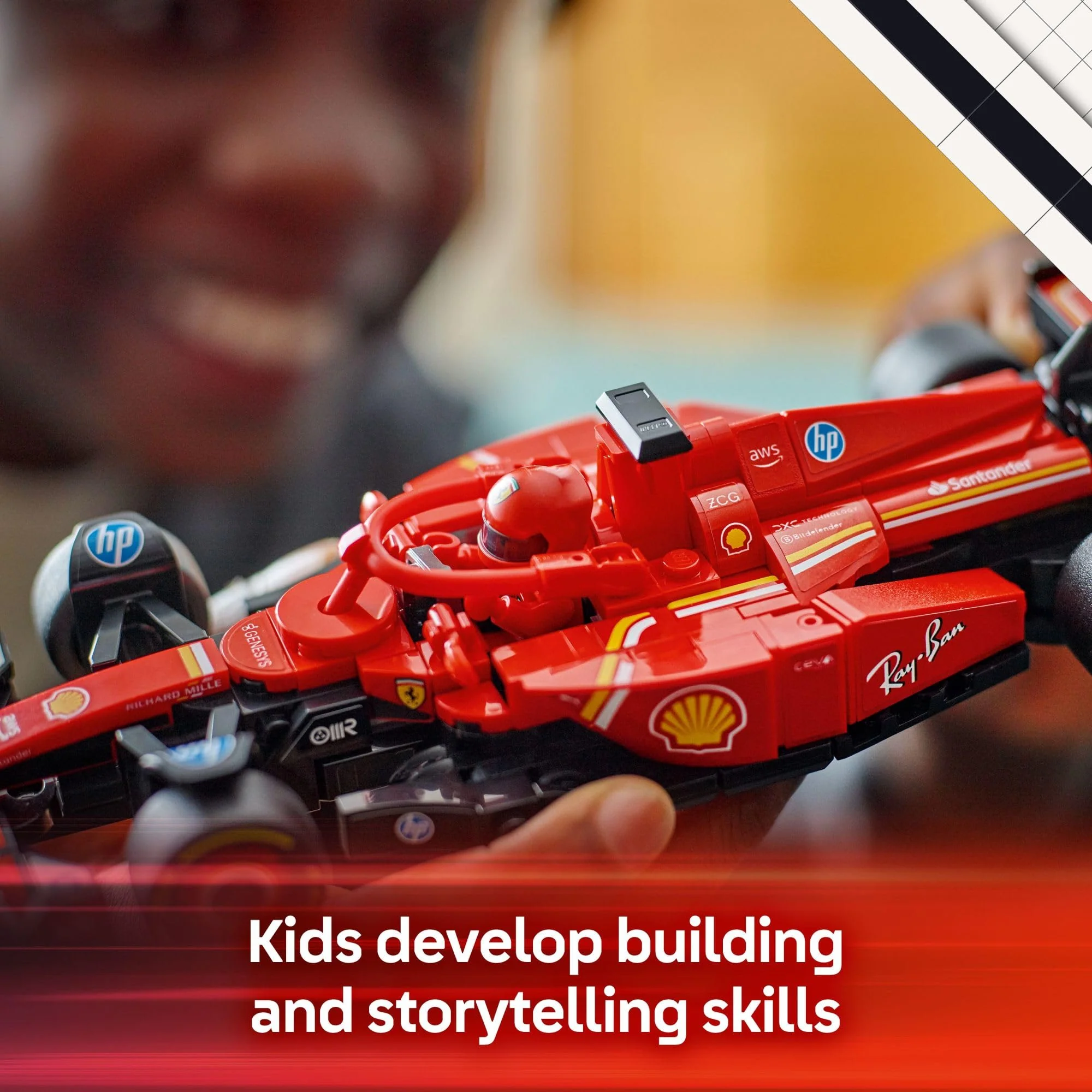 LEGO Speed Champions Ferrari SF-24 F1 Race Car Toys - Building Sets for Kids, Boys & Girls, Ages 10+ - Ferrari F1 Model Car Kits for Display or Play - Gift Ideas for Birthdays and Fans - 77242 - Image 4