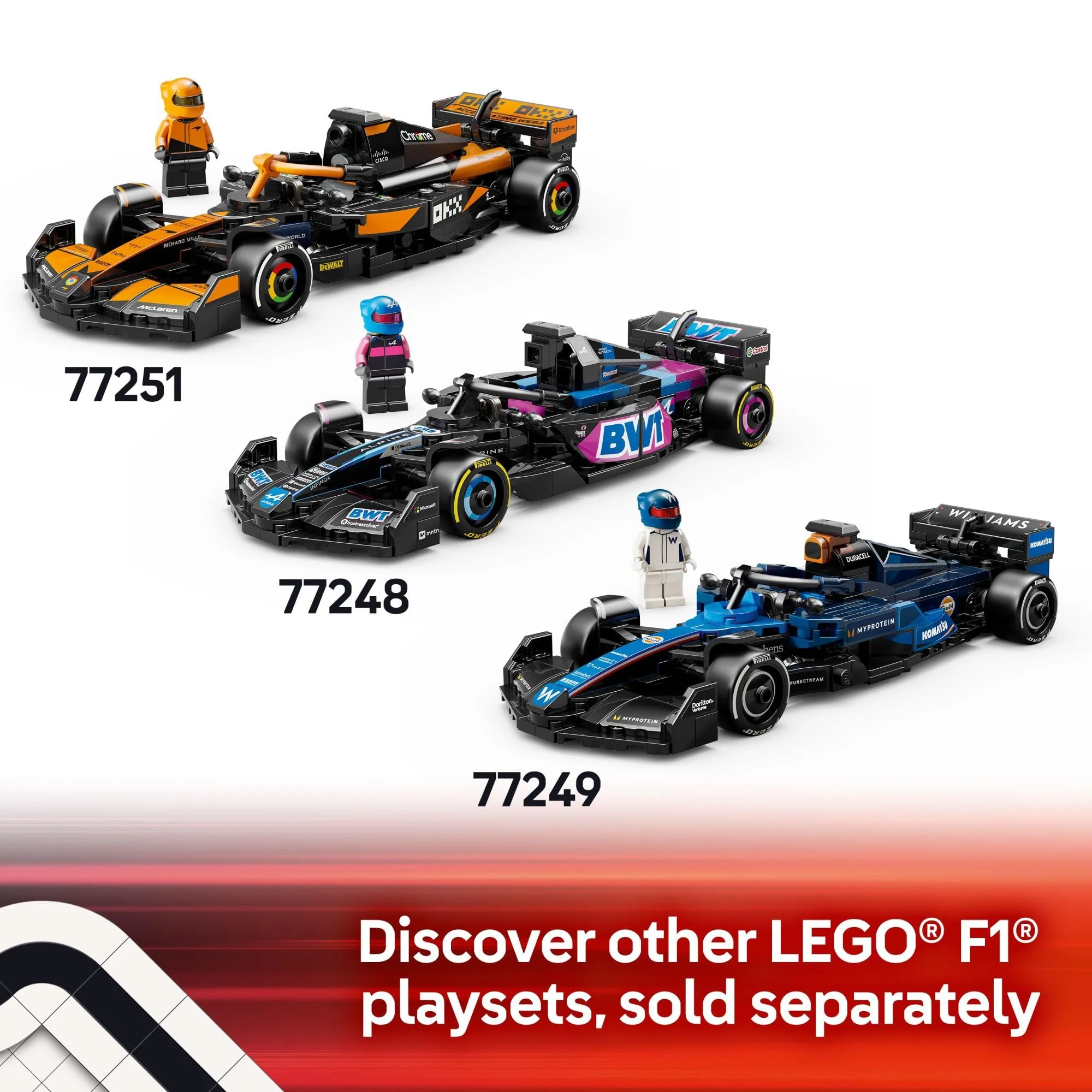 LEGO Speed Champions Mercedes-AMG F1 W15 Race Car Toy - Building Set for Kids, Boys & Girls, Ages 10+ - Toy Car for F1 Fans - Gift Idea for Birthday - 77244 - Image 2