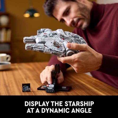LEGO Star Wars: A New Hope Millennium Falcon 25th Anniversary Buildable Starship Model for Star Wars Fans, Collectible Star Wars Home Décor for Adults, Gift Idea for Father's Day from Daughter, 75375 - Image 3