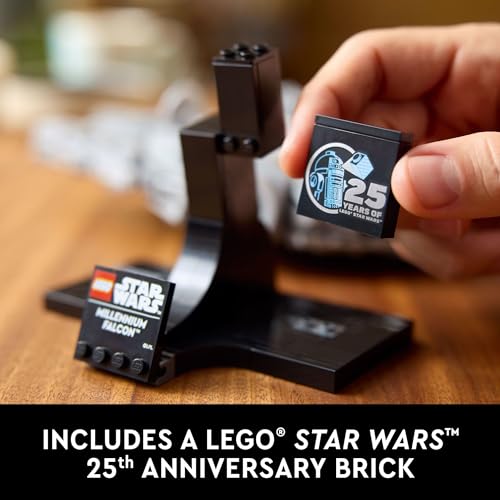 LEGO Star Wars: A New Hope Millennium Falcon 25th Anniversary Buildable Starship Model for Star Wars Fans, Collectible Star Wars Home Décor for Adults, Gift Idea for Father's Day from Daughter, 75375 - Image 4