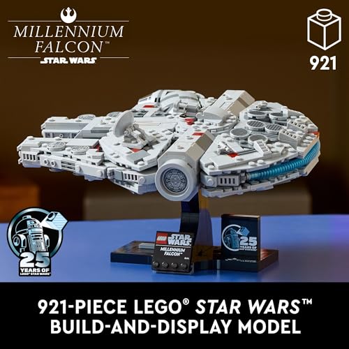 LEGO Star Wars: A New Hope Millennium Falcon 25th Anniversary Buildable Starship Model for Star Wars Fans, Collectible Star Wars Home Décor for Adults, Gift Idea for Father's Day from Daughter, 75375 - Image 6