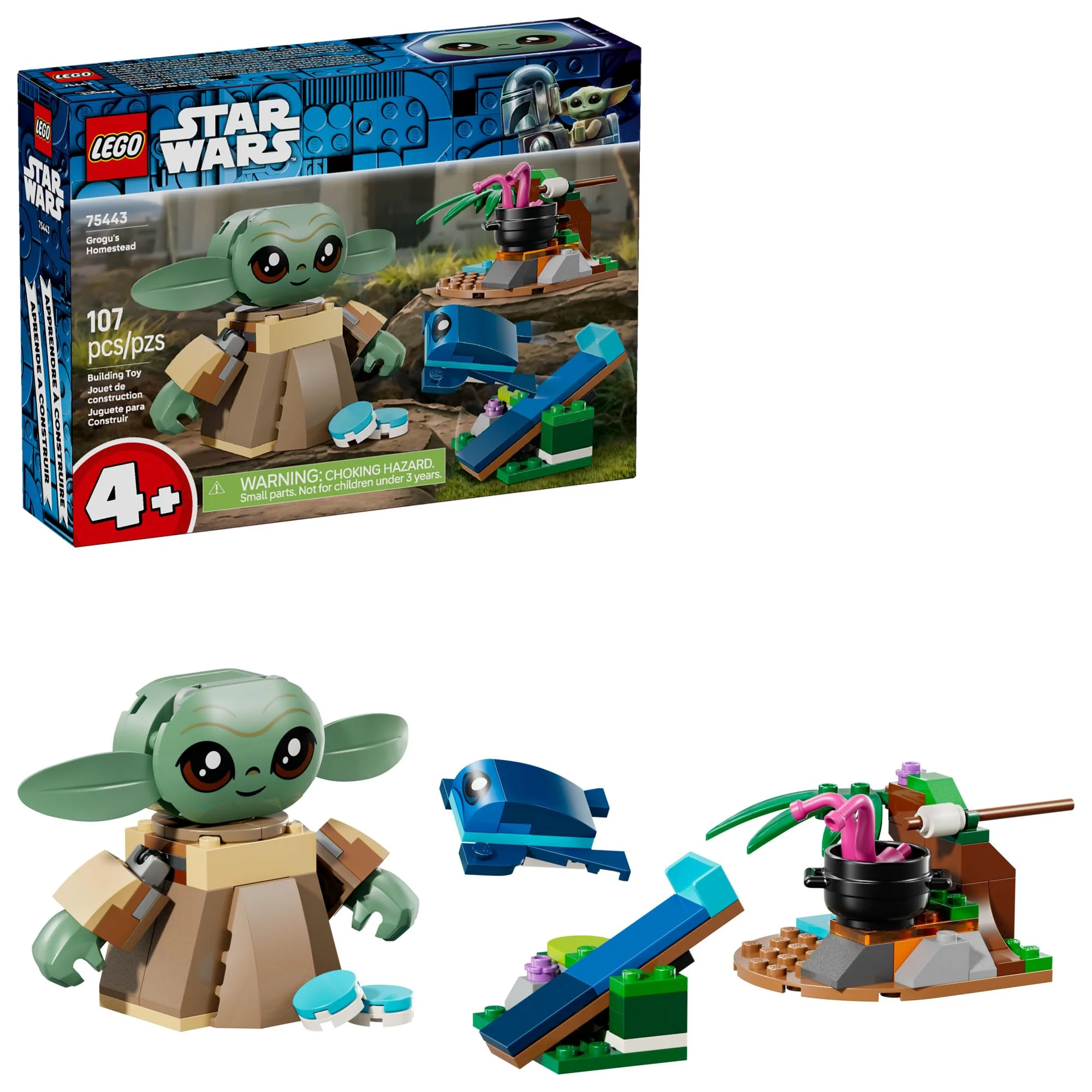 LEGO Star Wars Grogu’s Homestead Building Toy for Boys & Girls 75443