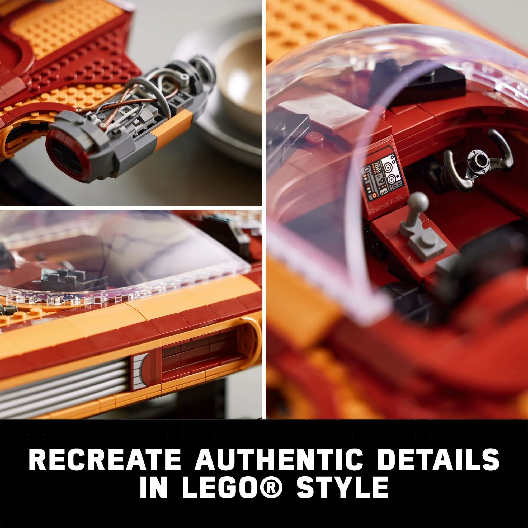 LEGO Star Wars Luke Skywalker's Landspeeder 75341, Ultimate Collector Series Star Wars Building Kit for Adults, Includes Luke Skywalker Lightsaber and C-3PO Minifigure, Gift Idea for Star Wars Fans - Image 5