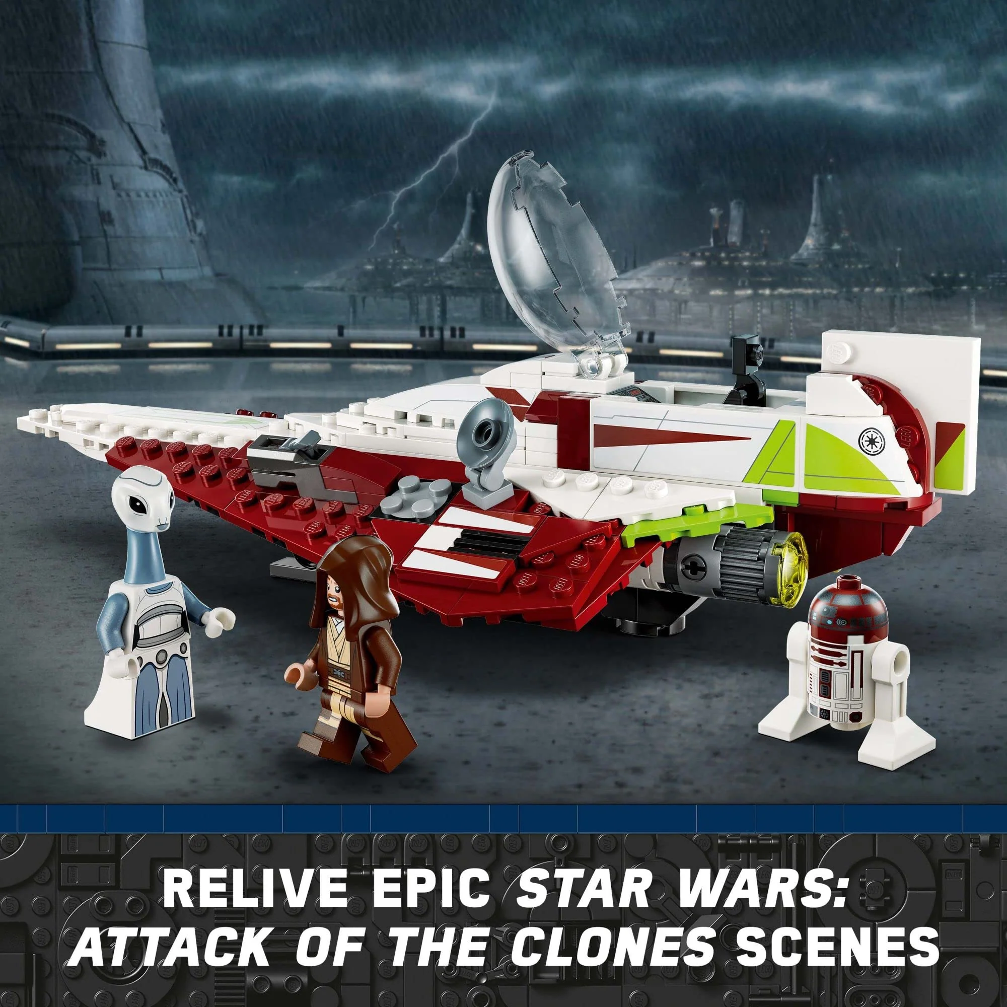 LEGO Star Wars OBI-Wan Kenobi's Jedi Starfighter 75333 Building Toy Set - Features Minifigures, Lightsaber, Clone Starship from Attack of The Clones, Great Gift for Kids, Boys, and Girls Ages 7 - Image 5