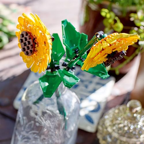 LEGO Sunflowers Building Kit, Artificial Flowers for Home Décor, Flower Building Toy Set for Kids, Sunflower Gift for Girls and Boys Ages 8 and Up, 40524 - Image 3