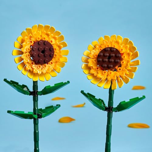 LEGO Sunflowers Building Kit, Artificial Flowers for Home Décor, Flower Building Toy Set for Kids, Sunflower Gift for Girls and Boys Ages 8 and Up, 40524 - Image 4