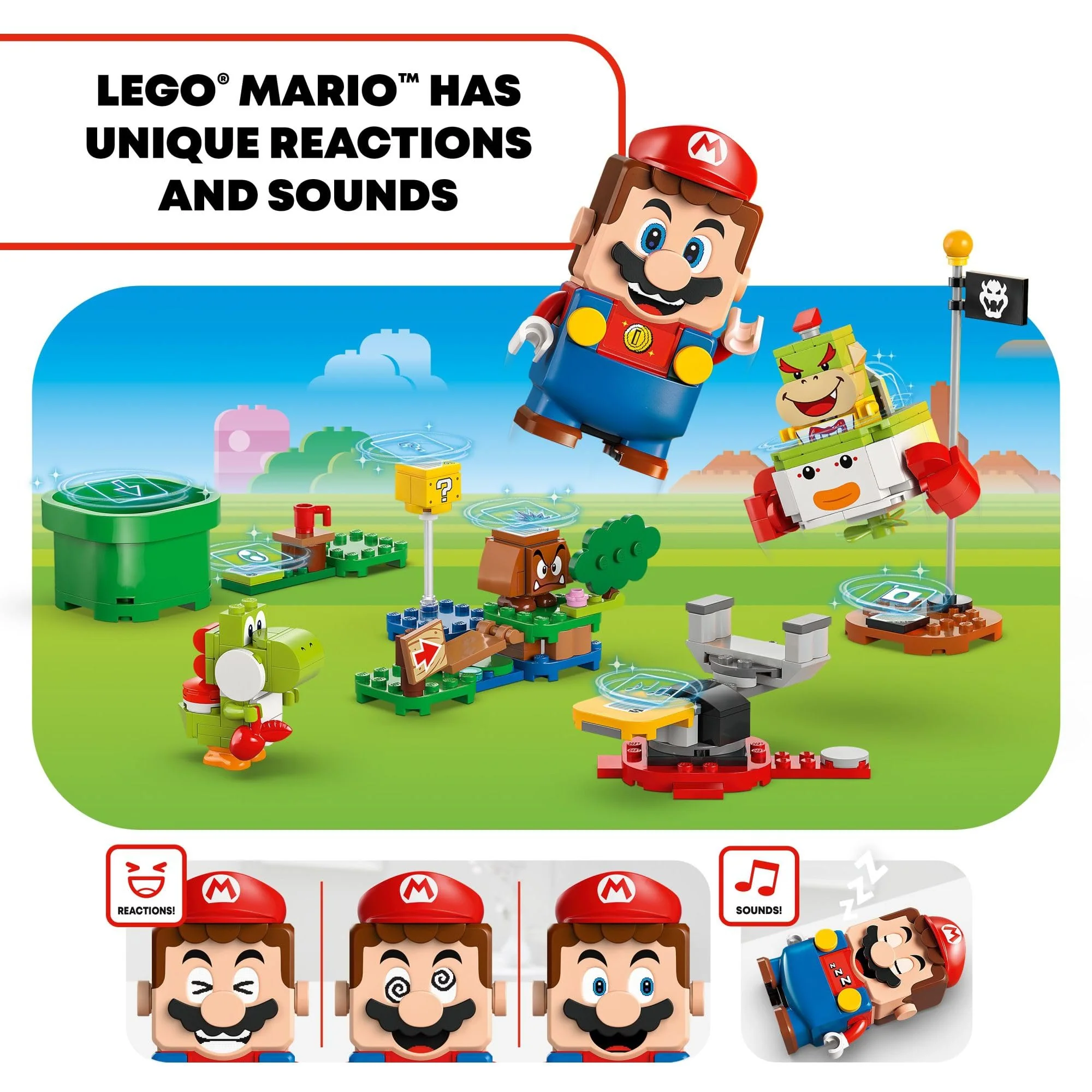 LEGO Super Mario Adventures with Interactive Mario, Bowser Jr.’s Clown Car Playset Vehicle, Yoshi Toy, Mario Playset, Nintendo Toy Gift for Boys, Girls and Gamers Ages 6 and Up, 71439 - Image 5