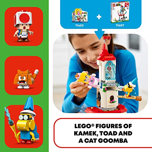 LEGO Super Mario Cat Peach Suit and Frozen Tower Expansion Set 71407 Building Toy Set for Kids, Boys, and Girls Ages 7+ (494 Pieces) - Image 5