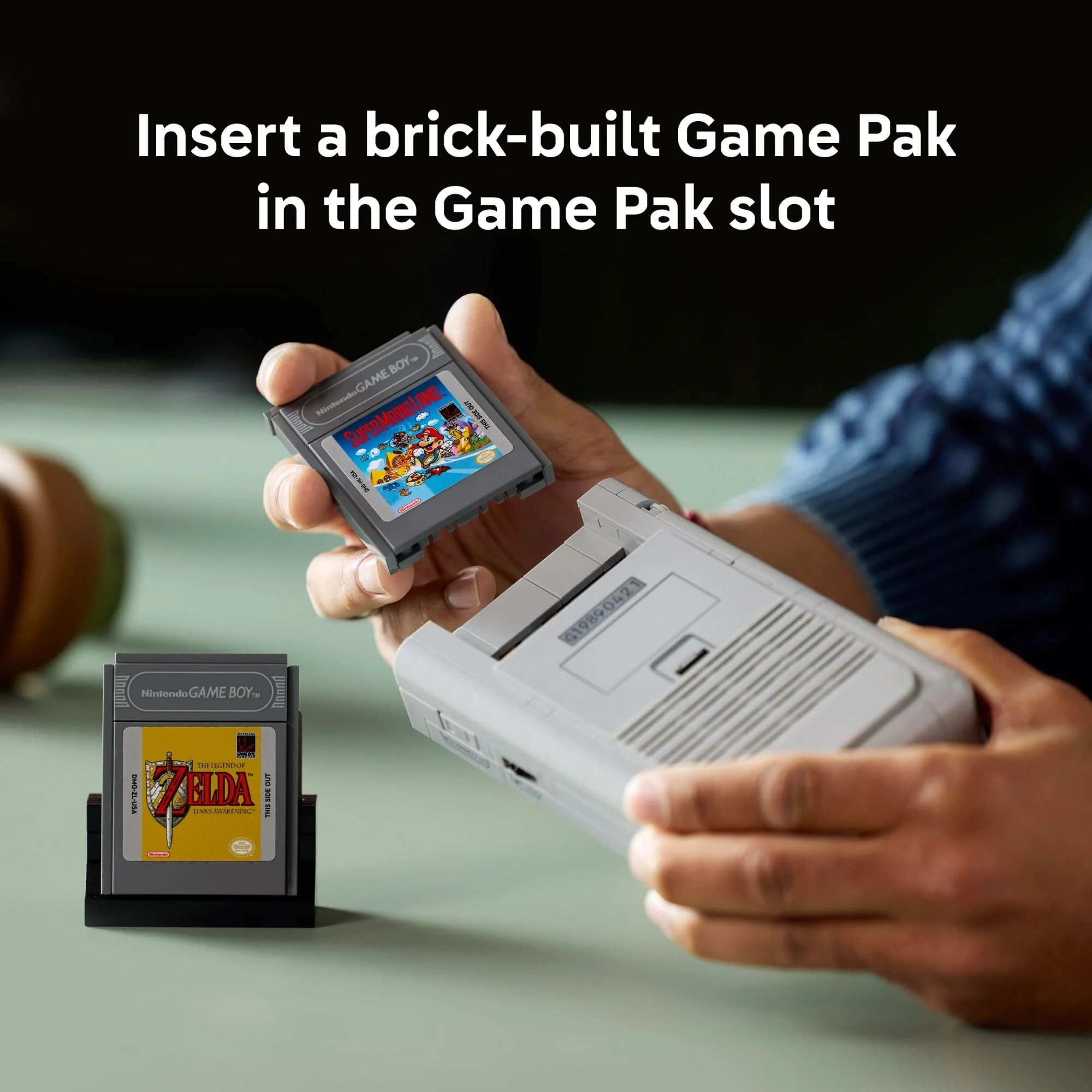 LEGO Super Mario Game Boy - Retro Building Sets for Adults, Ages 18+ - Collectible Model with Game Paks and Display Stand - Birthday Gifts for Men & Women - 72046 - Image 4