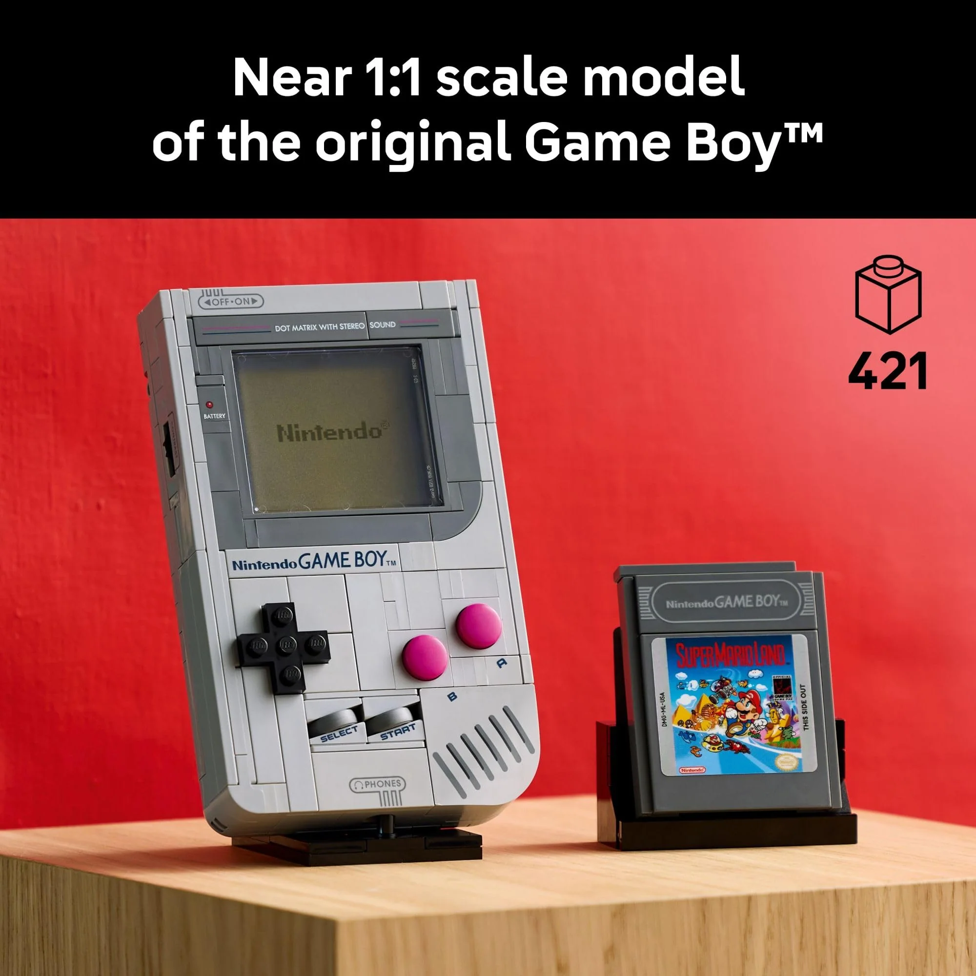 LEGO Super Mario Game Boy - Retro Building Sets for Adults, Ages 18+ - Collectible Model with Game Paks and Display Stand - Birthday Gifts for Men & Women - 72046 - Image 6