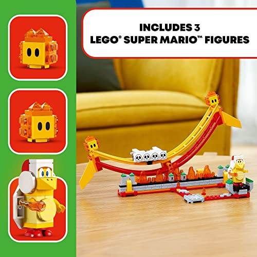 LEGO Super Mario Lava Wave Ride Expansion Set 71416, with Fire Bro and 2 Lava Bubbles Figures - Image 2