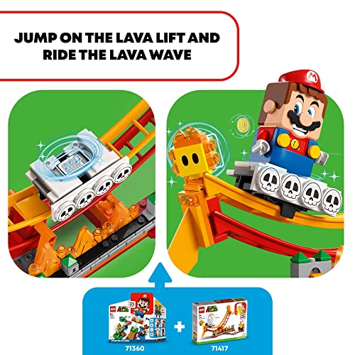 LEGO Super Mario Lava Wave Ride Expansion Set 71416, with Fire Bro and 2 Lava Bubbles Figures - Image 5