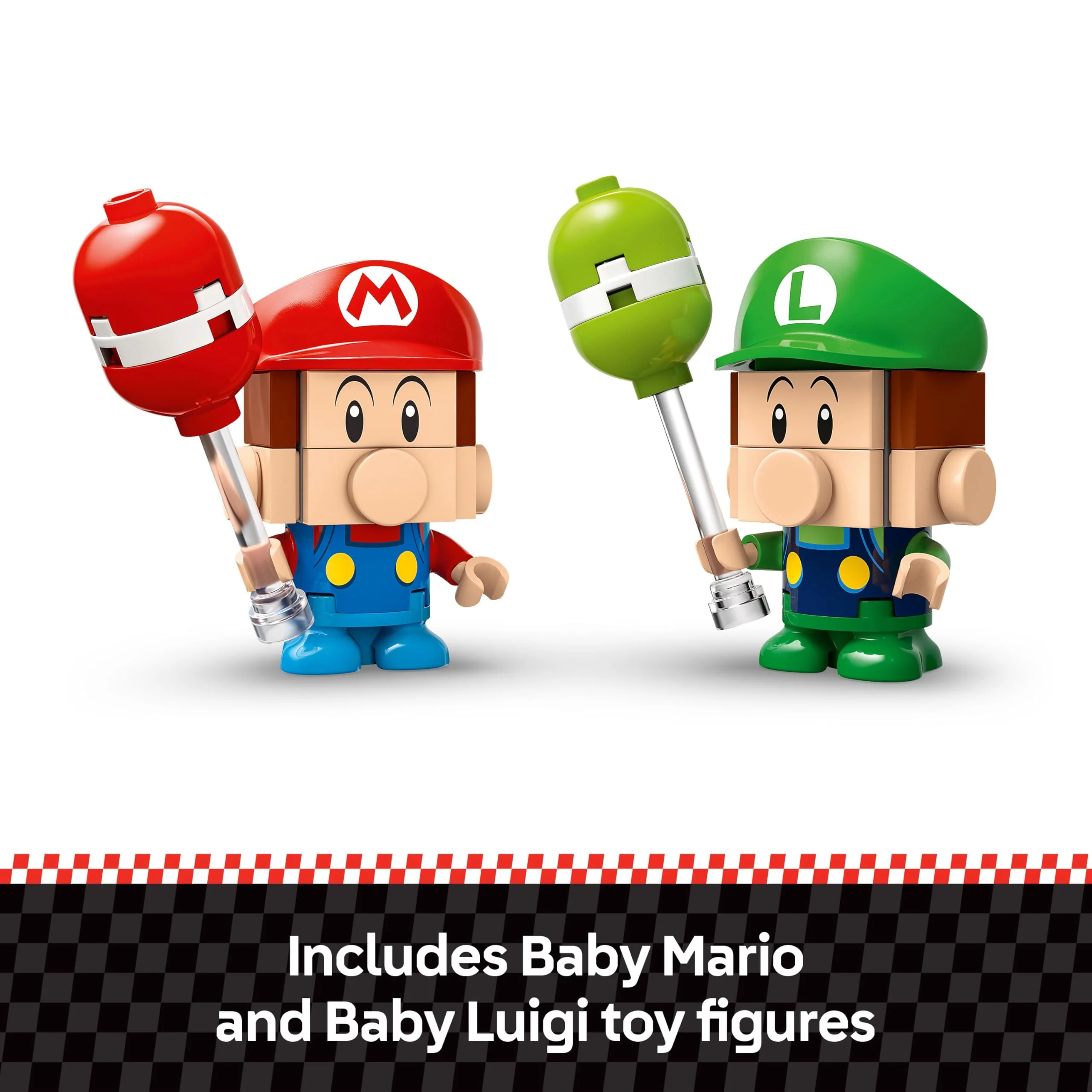 LEGO Super Mario: Mario Kart Baby Mario vs. Baby Luigi - Collectible Toy Building Set for Kids, Boys and Girls, Ages 8+ - Nintendo Mario Kart Toy for Fans - Gift Idea for Birthdays - 72034 - Image 4