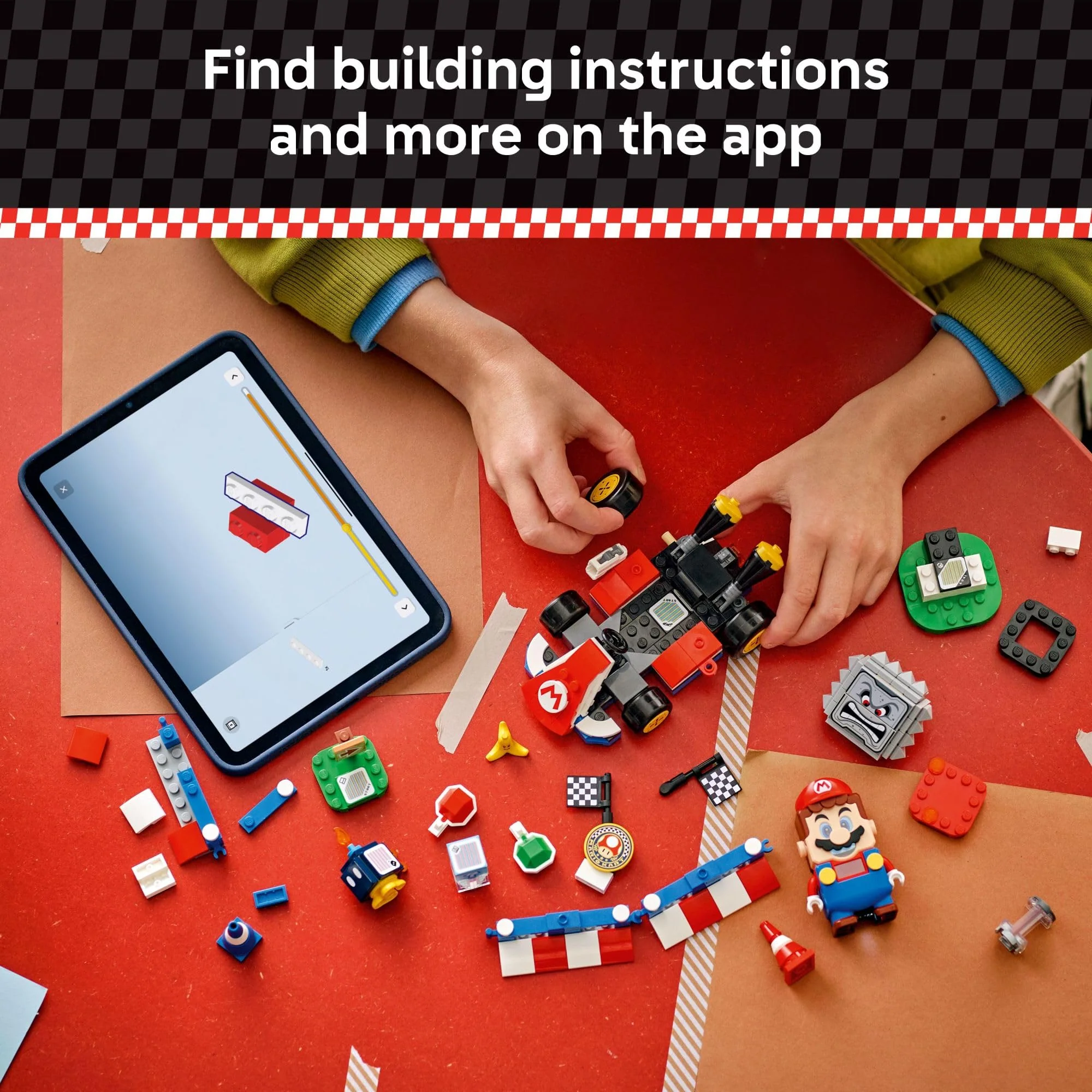 LEGO Super Mario: Mario Kart β Interactive Mario & Standard Kart Building Toy - Pretend Play Racing Playset for Boys & Girls, Ages 7+ - Gift for Christmas - 72043 - Image 2
