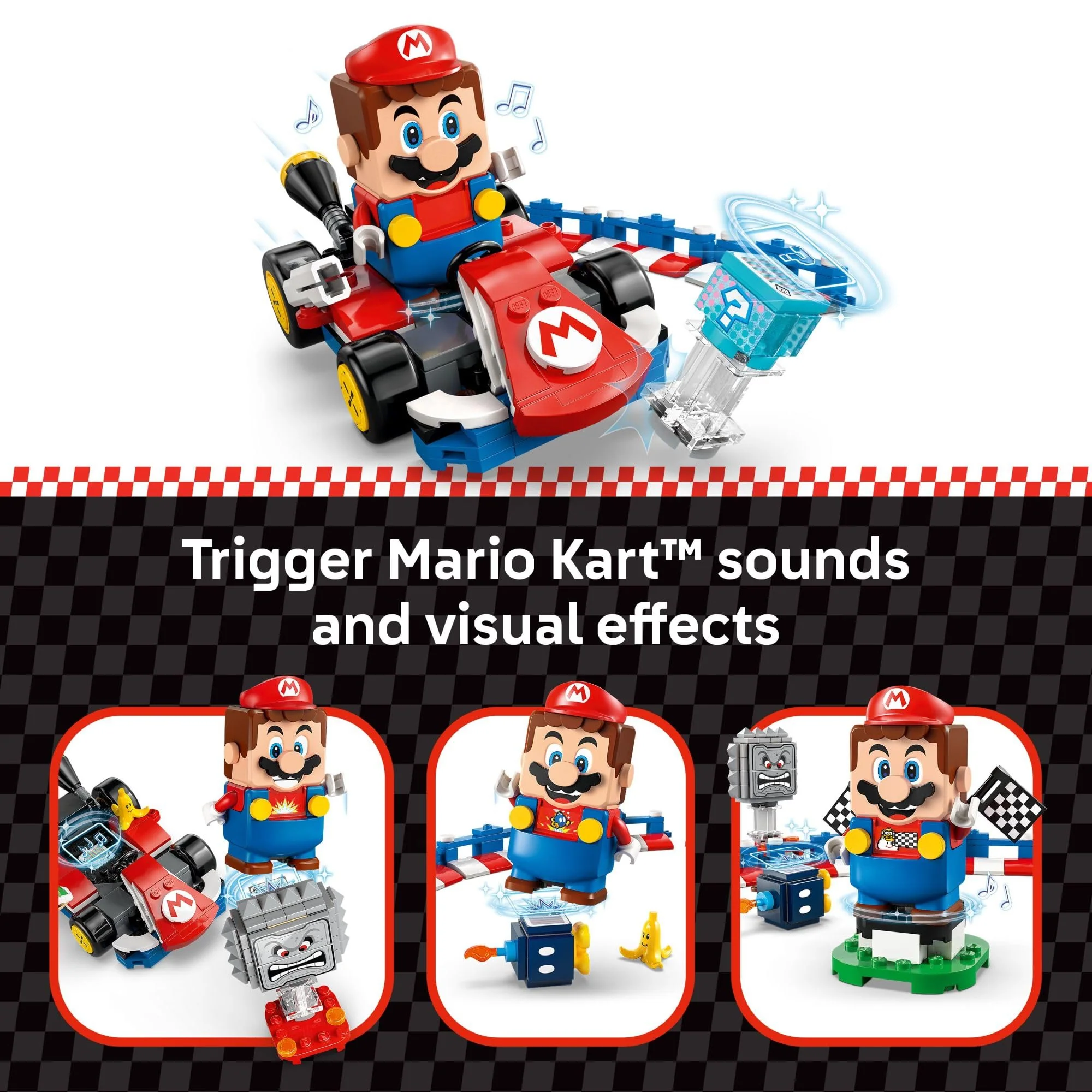 LEGO Super Mario: Mario Kart β Interactive Mario & Standard Kart Building Toy - Pretend Play Racing Playset for Boys & Girls, Ages 7+ - Gift for Christmas - 72043 - Image 4