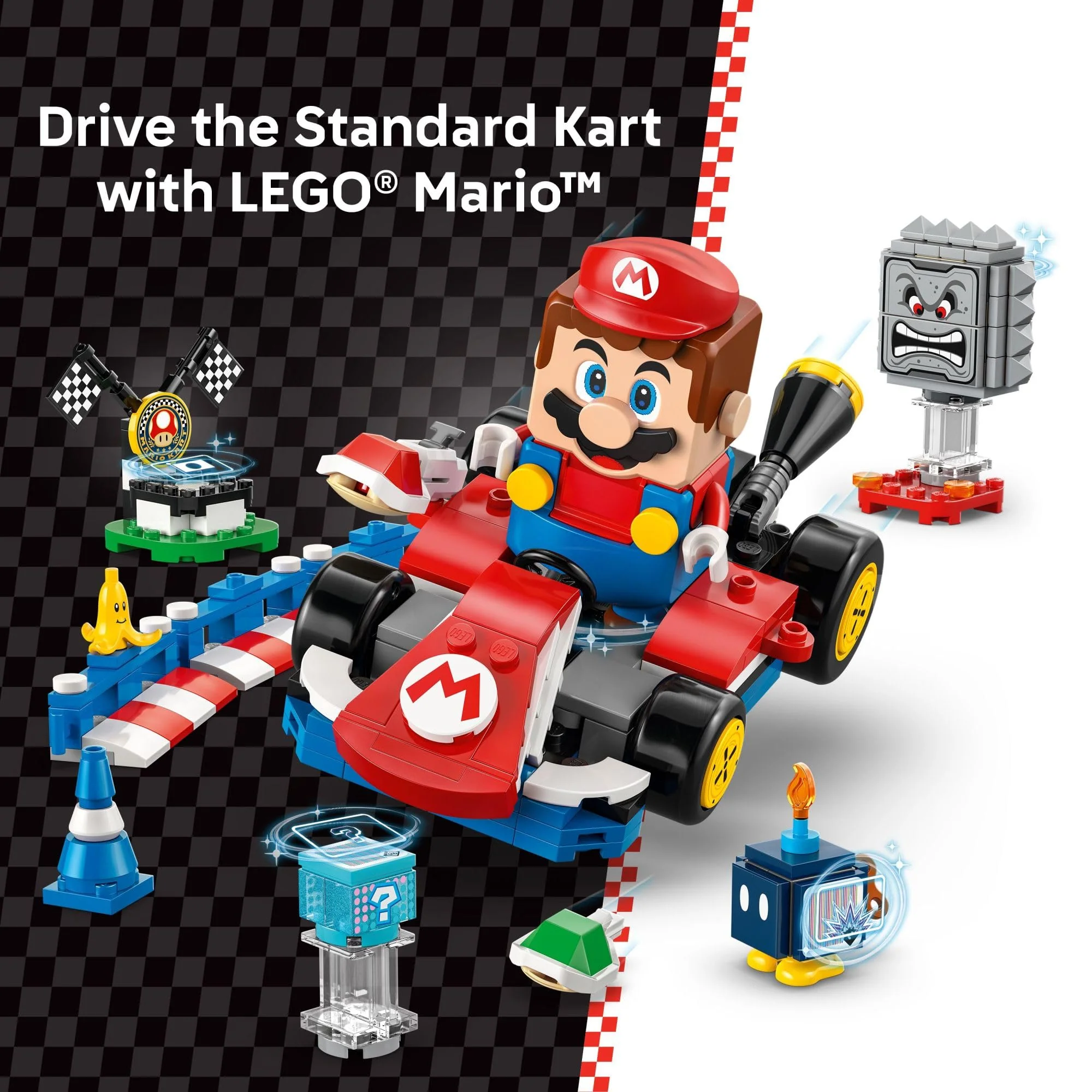 LEGO Super Mario: Mario Kart β Interactive Mario & Standard Kart Building Toy - Pretend Play Racing Playset for Boys & Girls, Ages 7+ - Gift for Christmas - 72043 - Image 5