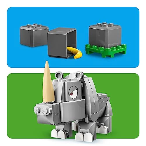 LEGO Super Mario Rambi The Rhino Expansion Set 71420, Game Inspired Building Toy Set to Combine with a Starter Course, This Collectible Super Mario Bros Toy Makes a Great Gift for Kids Ages 7 and Up - Image 2