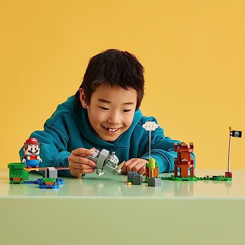 LEGO Super Mario Rambi The Rhino Expansion Set 71420, Game Inspired Building Toy Set to Combine with a Starter Course, This Collectible Super Mario Bros Toy Makes a Great Gift for Kids Ages 7 and Up - Image 6