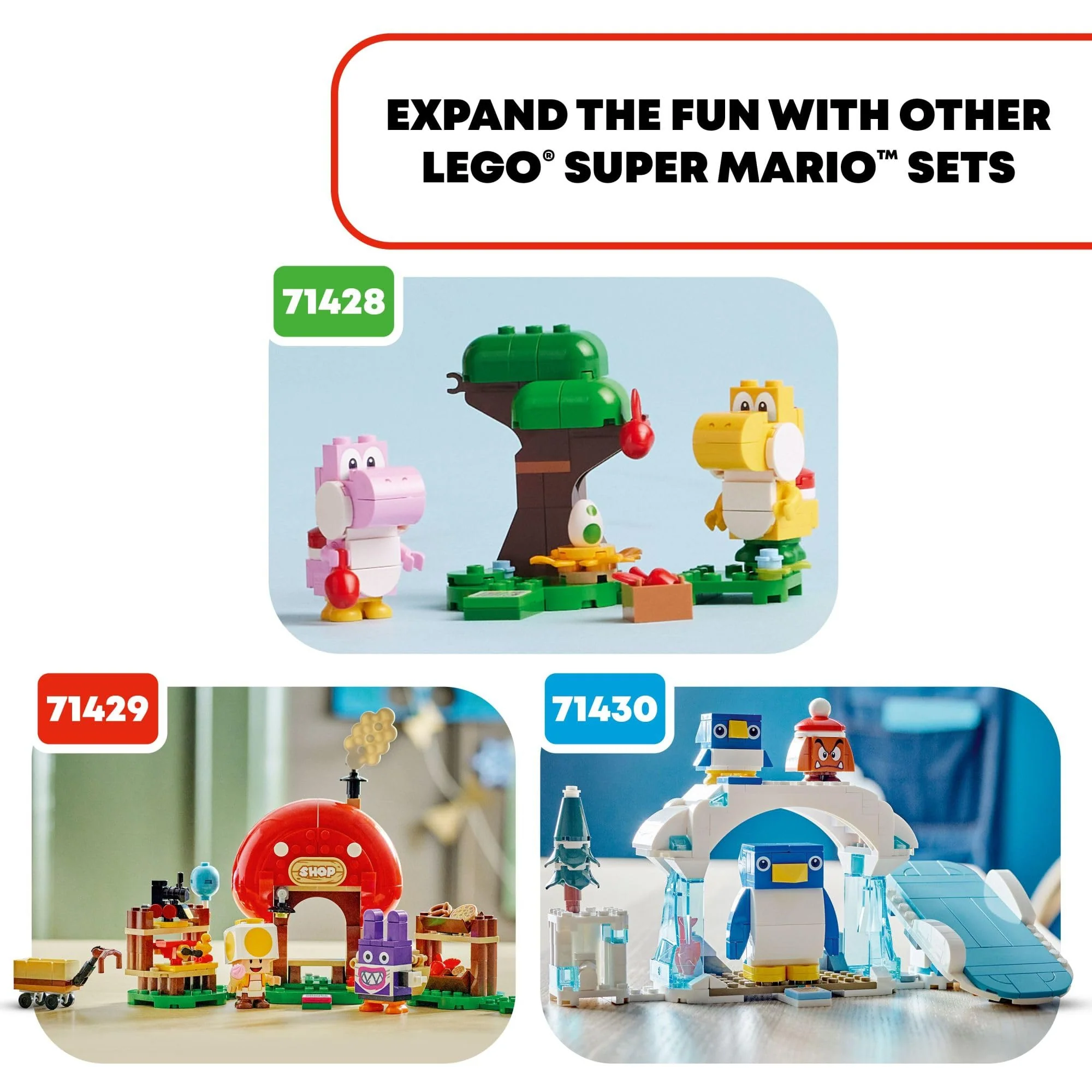 LEGO Super Mario Yoshis’ Egg-cellent Forest Expansion Set, Super Mario Collectible Toy for Kids, 2 Brick-Built Characters, Gift for Girls, Boys and Gamers Ages 6 and Up, 71428 - Image 2