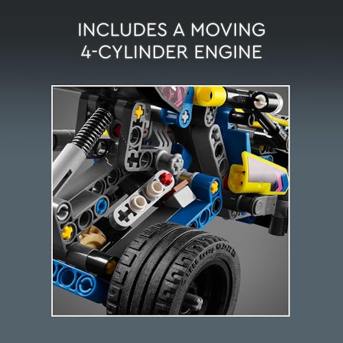 LEGO Technic Off-Road Race Buggy Buildable Car Toy, Cool Toy for 8 Year Old Boys, Girls and Kids who Love Rally Contests, Race Car Toy Featuring Moving 4-Cylinder Engine and Working Suspension, 42164 - Image 4