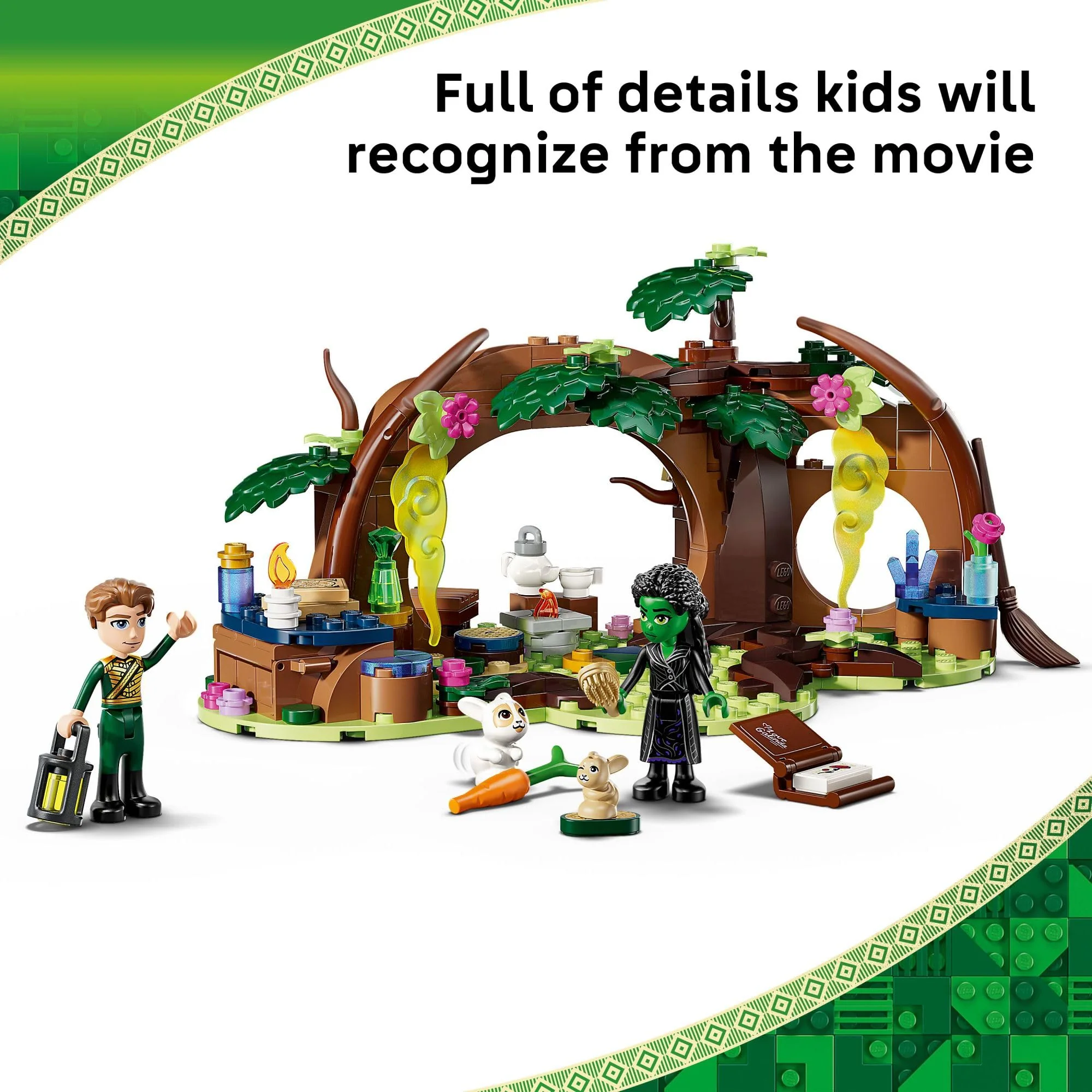 LEGO Wicked Elphaba’s Retreat Building Toy - Elphaba & Fiyero Toy Figures and Playset with Forest Friends - Pretend Play Building Blocks for Kids, Ages 7+ - Image 5