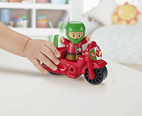 Little People We Deliver Pizza Place, Pizza Kitchen playset with Push-Along Toy Vehicle and Figures for Toddlers and Preschool Kids - Image 5