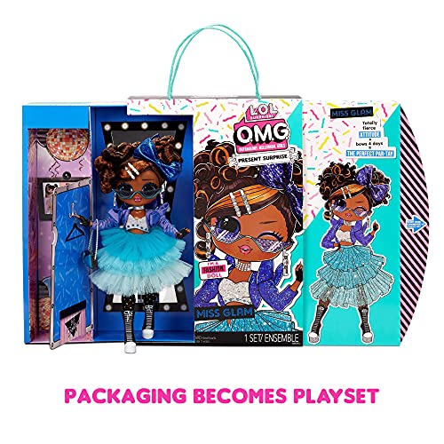 LOL Surprise OMG Present Surprise Fashion Doll Miss Glam with 20 Surprises, Birthday Inspired, 5 Fashion Looks, Accessories,Toys for Girls Boys Ages 4 5 6 7+ Years Old,Multicolor - Image 2