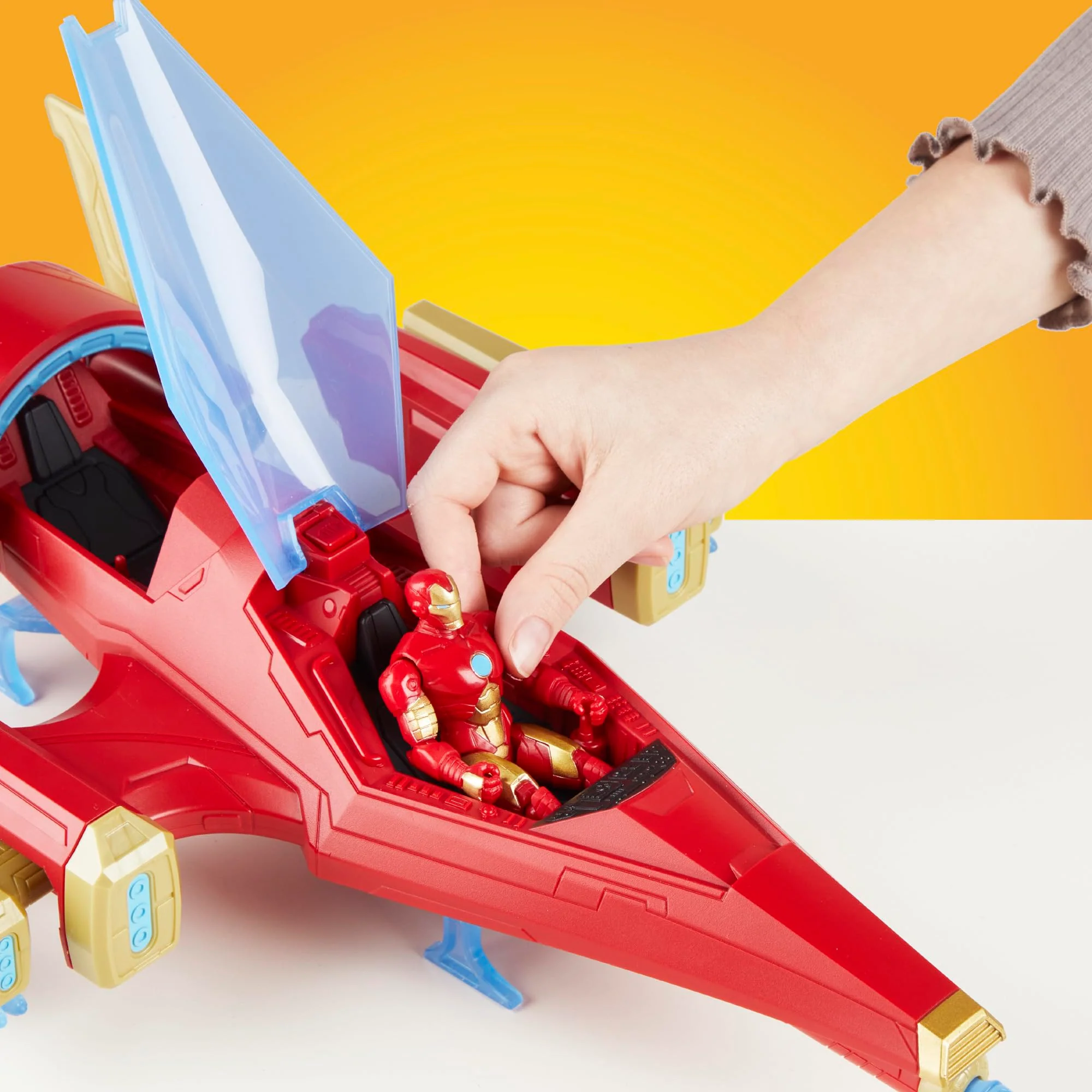 Marvel Avengers Epic Hero Series Iron Man Repulsor Blast Battle Jet, 4-Inch (10 cm) Vehicle & Action Figure Set, Super Hero Toys, Kids Ages 4 & Up - Image 10