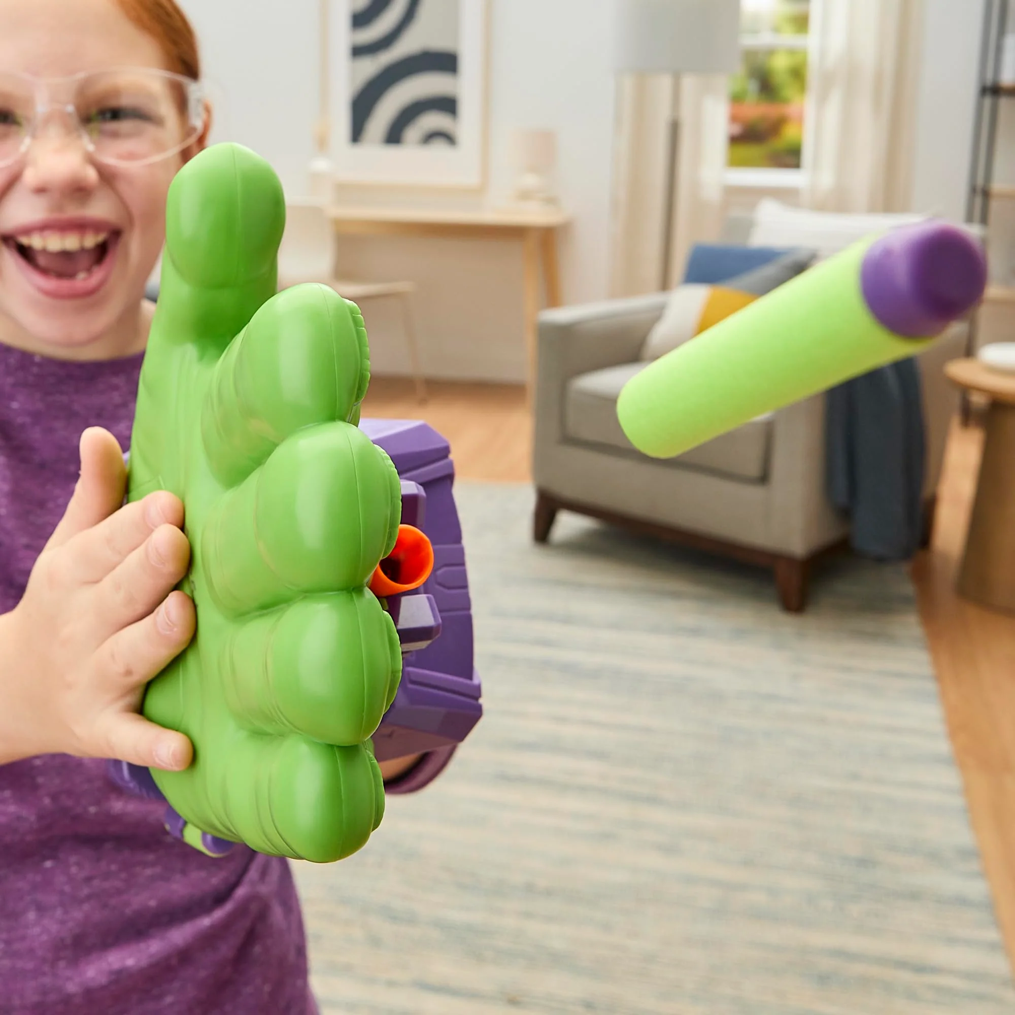 Marvel Avengers Hulk Thunderclap Blaster Roleplay Toy with 3 NERF Darts, Super Hero Toys for Kids Ages 5+ - Image 15