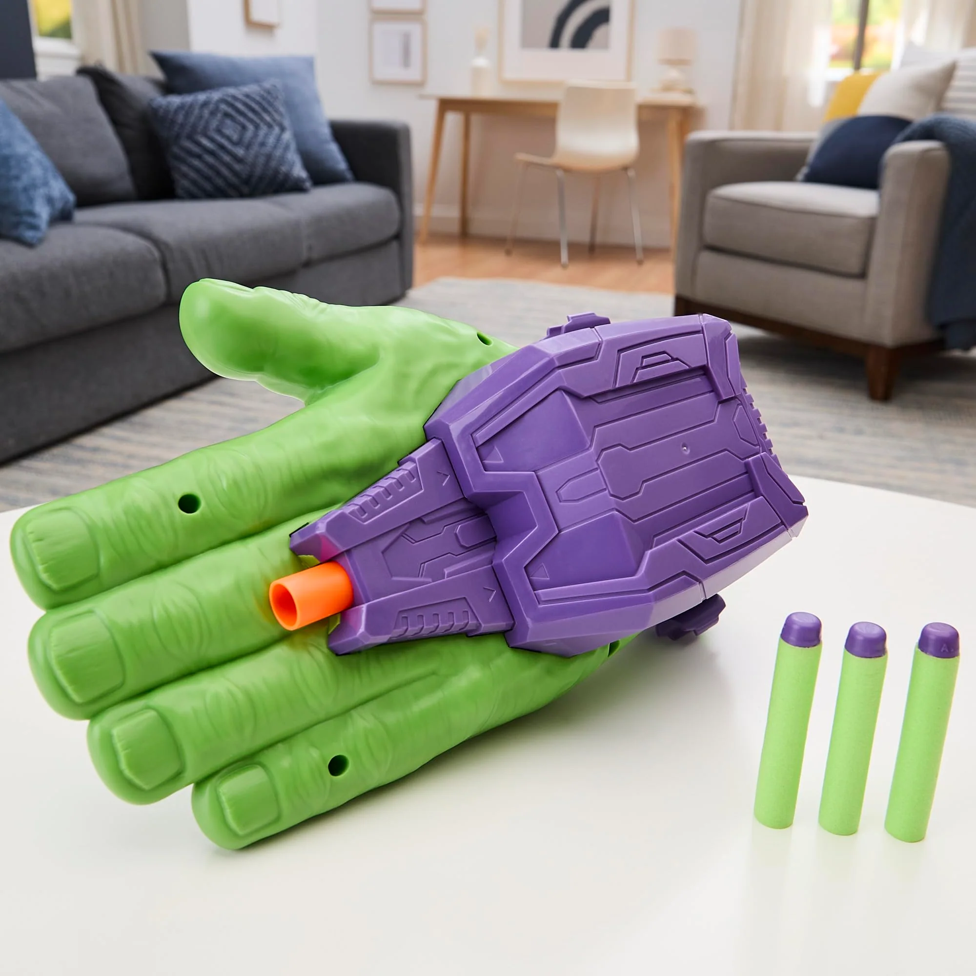 Marvel Avengers Hulk Thunderclap Blaster Roleplay Toy with 3 NERF Darts, Super Hero Toys for Kids Ages 5+ - Image 17