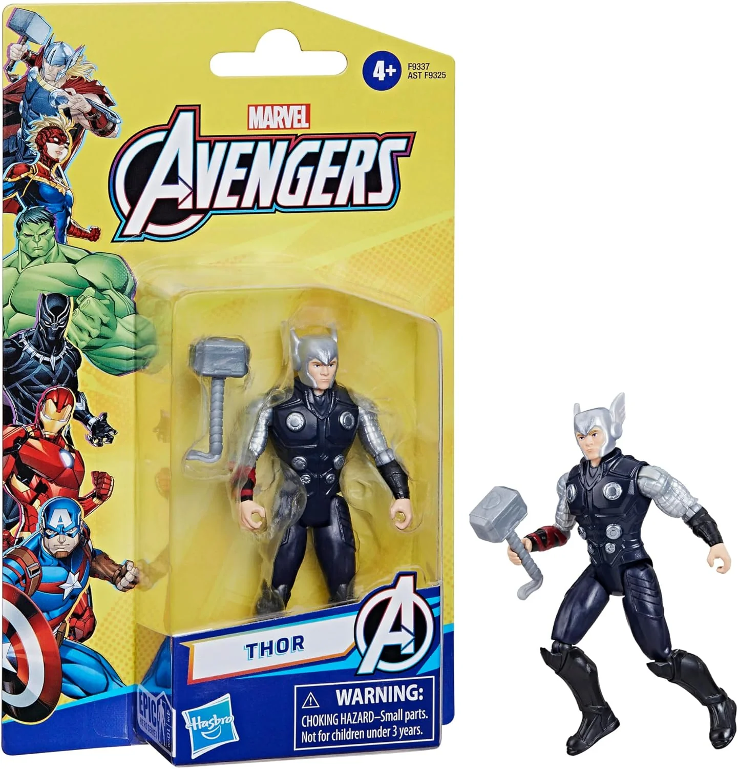 Marvel Epic Hero Series Captain America Action Figure, 4-Inch, Avengers Super Hero Toys, Birthday Gifts for Kids, Ages 4+ - Image 4
