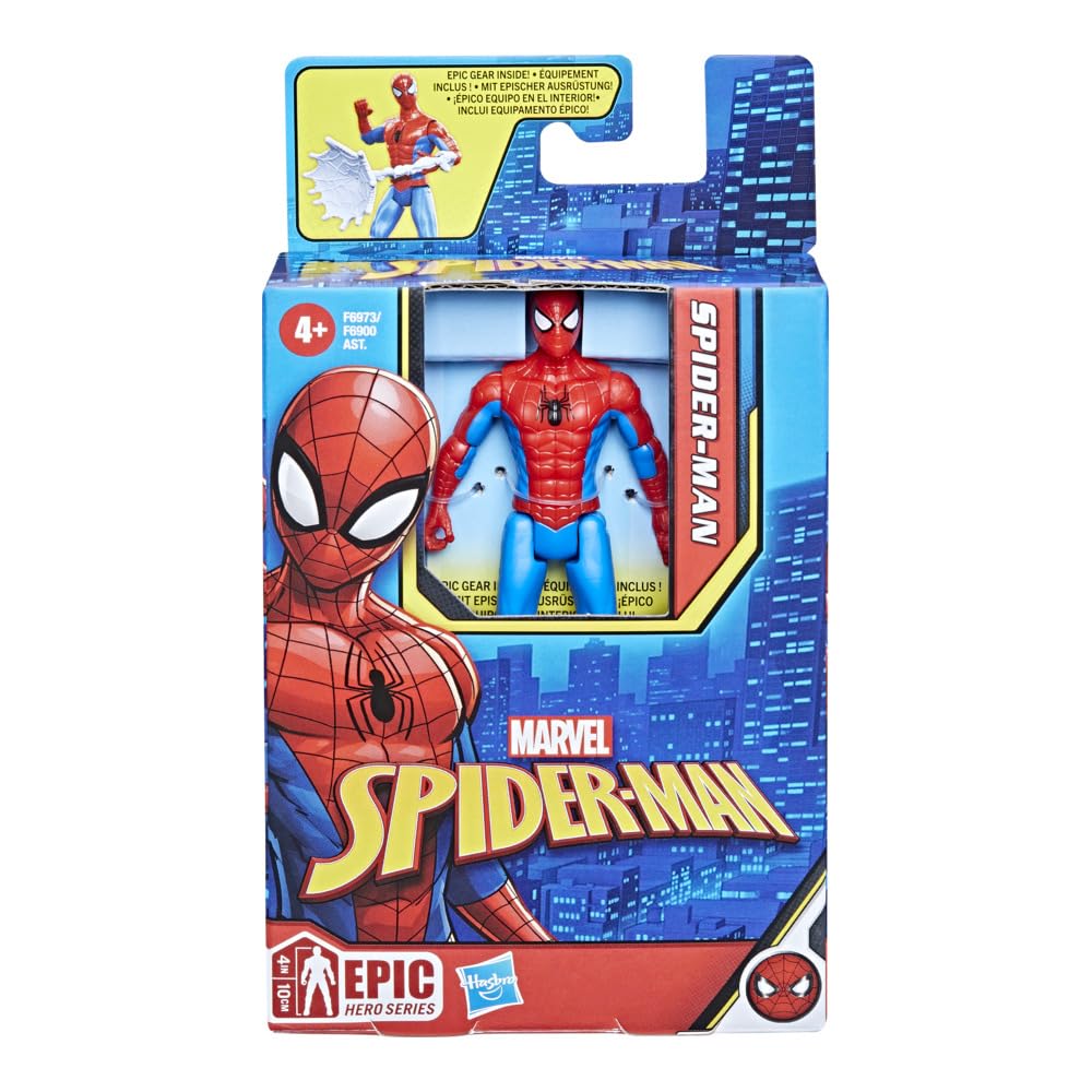 Marvel Epic Hero Series Classic Spider-Man Action Figure, 4-Inch Small Toy, With Accessory, Marvel Action Figures for Kids Ages 4 and Up, Medium - Image 4