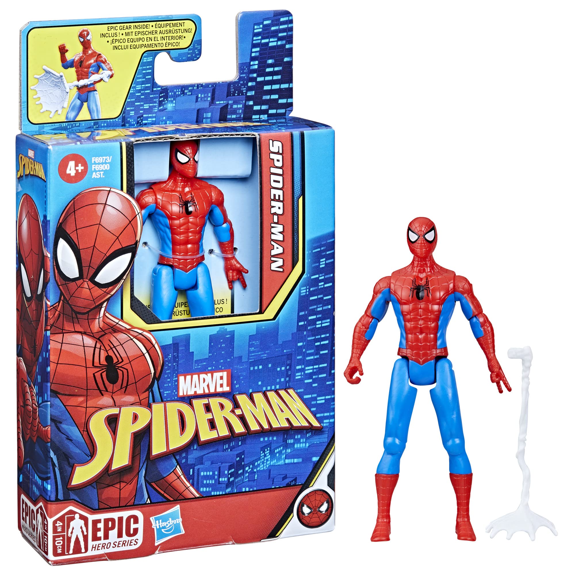Marvel Epic Hero Series Classic Spider-Man Action Figure, 4-Inch Small Toy, With Accessory, Marvel Action Figures for Kids Ages 4 and Up, Medium - Image 8