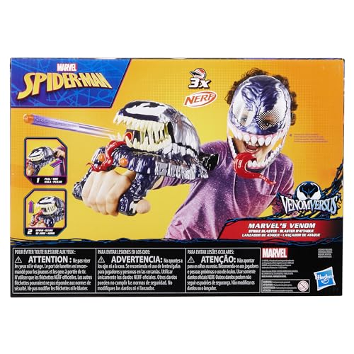 Marvel Spider-Man VenomVersus Marvel’s Venom Strike Blaster, NERF Spider-Man Toy, Super Hero Toys for Kids Ages 5+ - Image 3