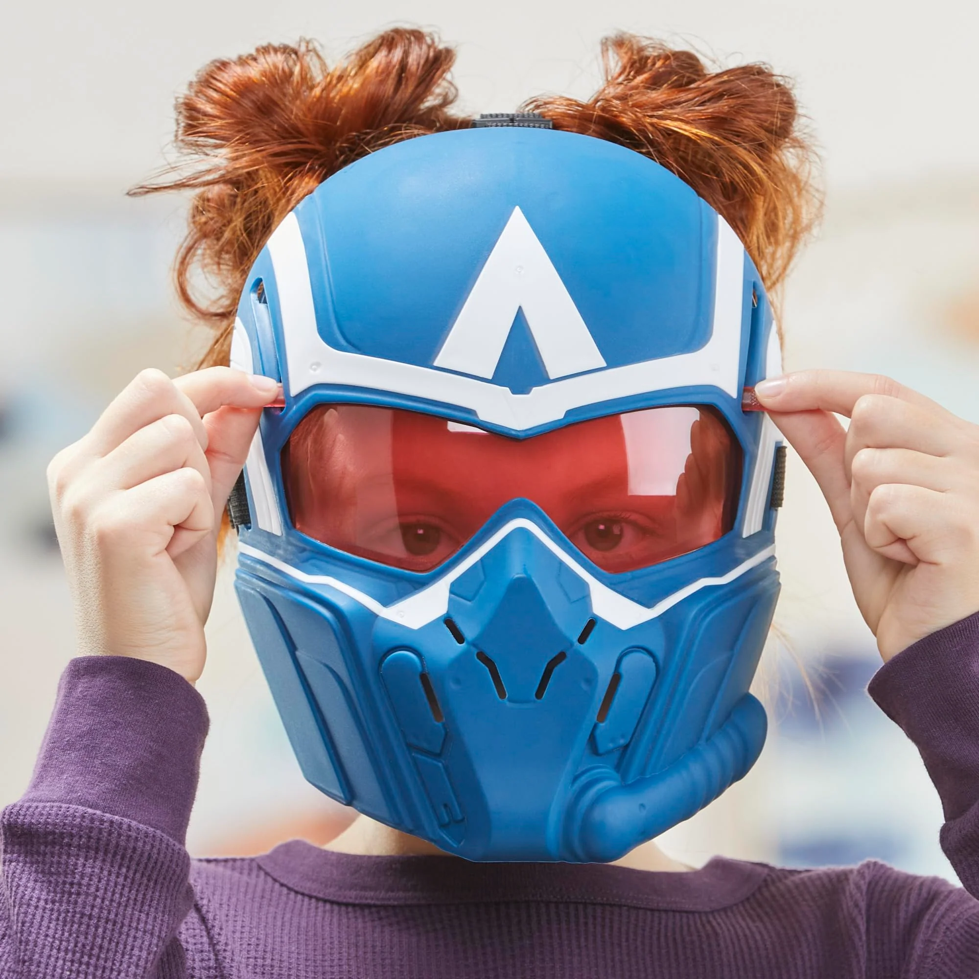 Marvel Studios Captain America Brave New World Flight Vision Mask, Roleplay Toy, Super Hero Toys for Kids 5 and Up