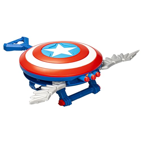 Marvel Studios Captain America Brave New World NERF Skyshot Blaster, Shield Roleplay Toy, Super Hero Toys for Kids 5 and Up - Image 5