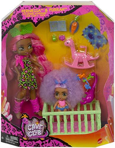 Mattel Cave Club Wild About Babysitting Playset + Fernessa & Furrah Dolls, Multi - Image 4