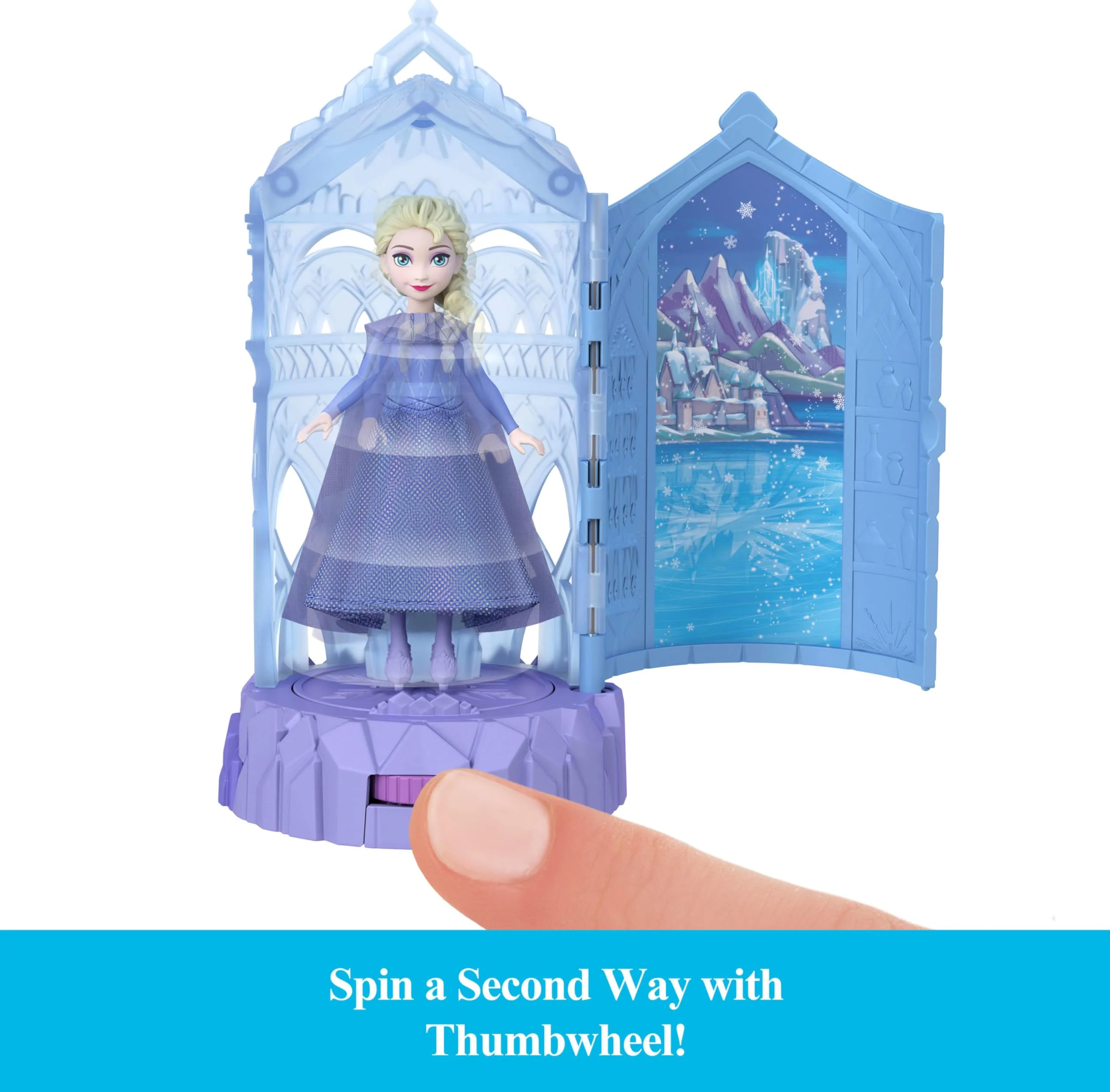 Mattel Disney Frozen Surprise Small Dolls & Mini Castle Playsets with Spinning Doll Reveal, Ice Castle Spin Surprise from Movies (Styles May Vary) - Image 4