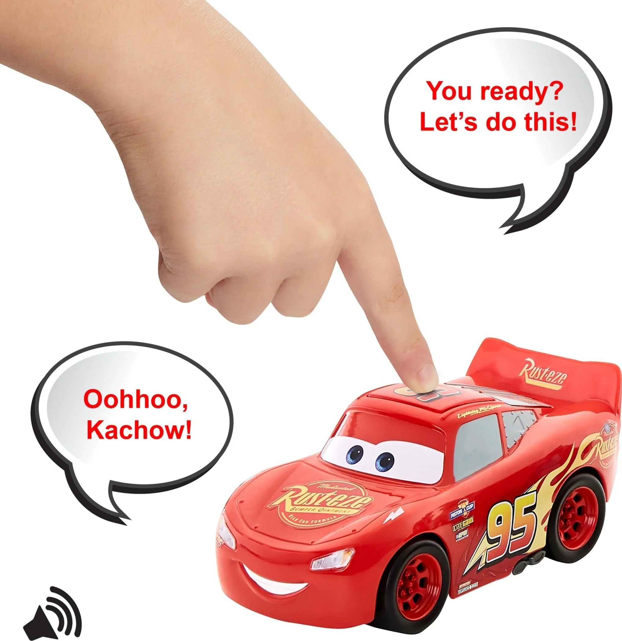 Mattel Disney Pixar Cars Track Talkers Toy Vehicles, Lightning McQueen Talking Car, 5.5-inch Character Collectible - Image 6