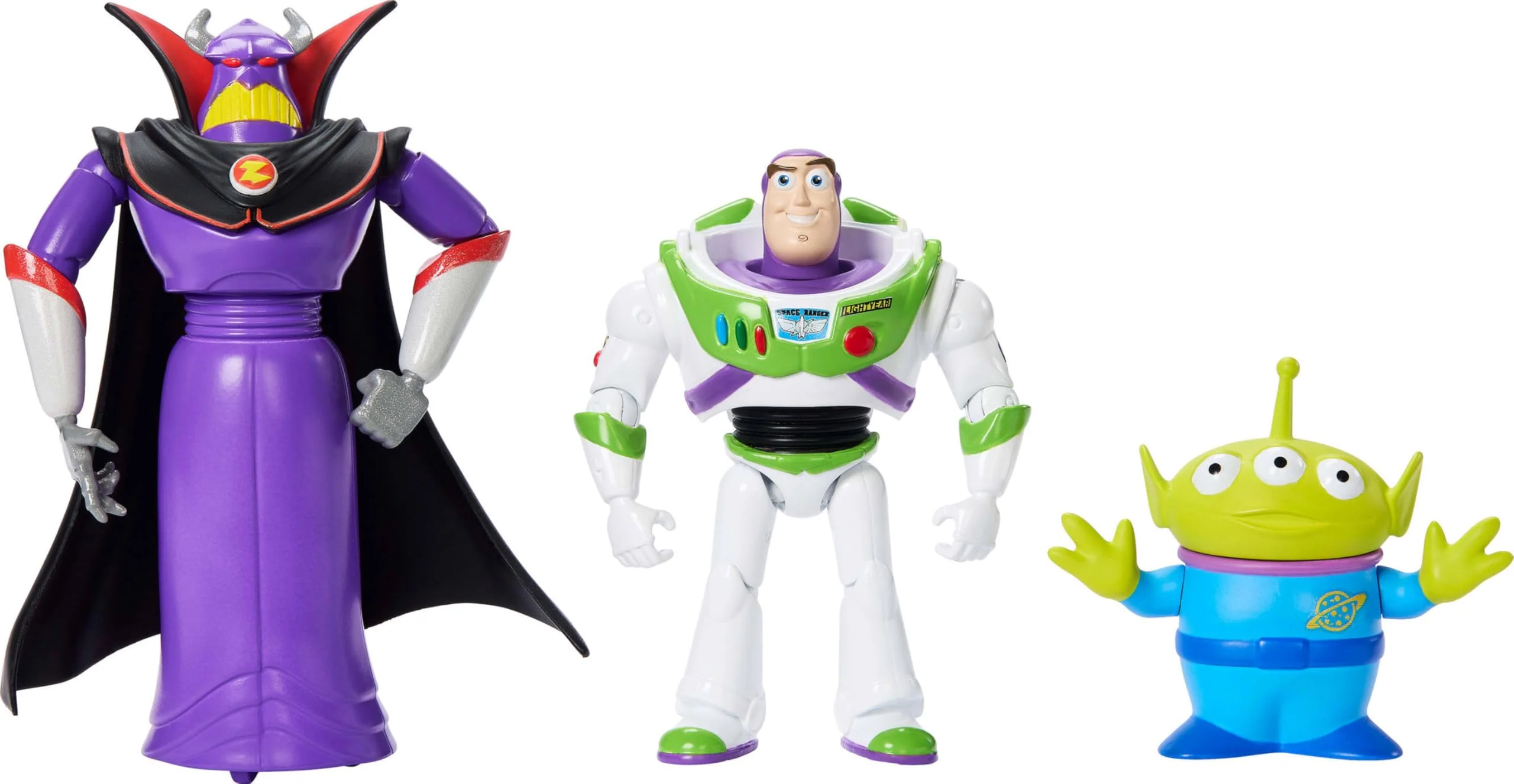 Mattel Disney Pixar Storytellers Story Intergalactic 3-Pack of Action Figures, 4-Inch Scale Buzz Lightyear, Zurg & Alien Posable Toys - Image 2