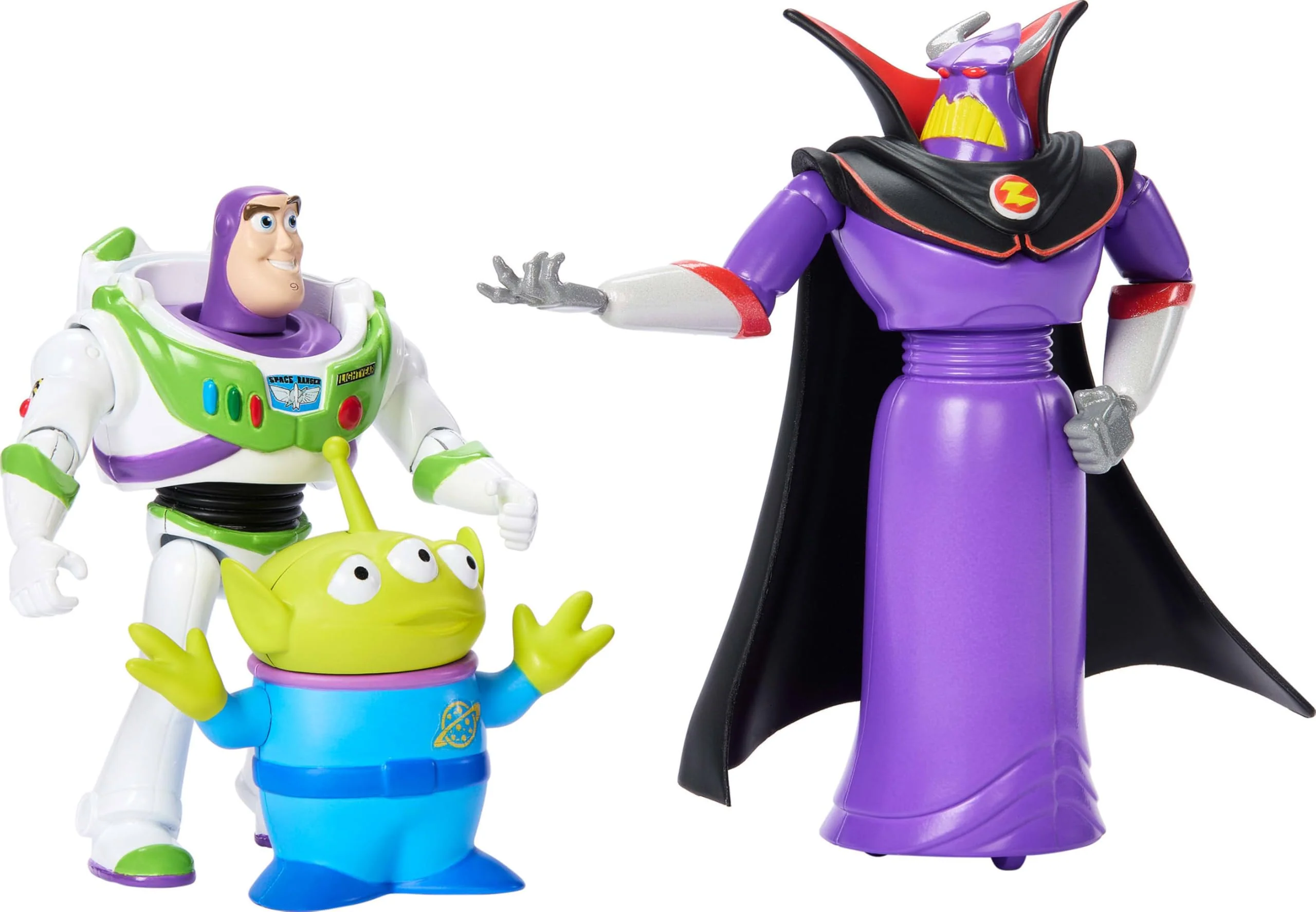 Mattel Disney Pixar Storytellers Story Intergalactic 3-Pack of Action Figures, 4-Inch Scale Buzz Lightyear, Zurg & Alien Posable Toys - Image 4