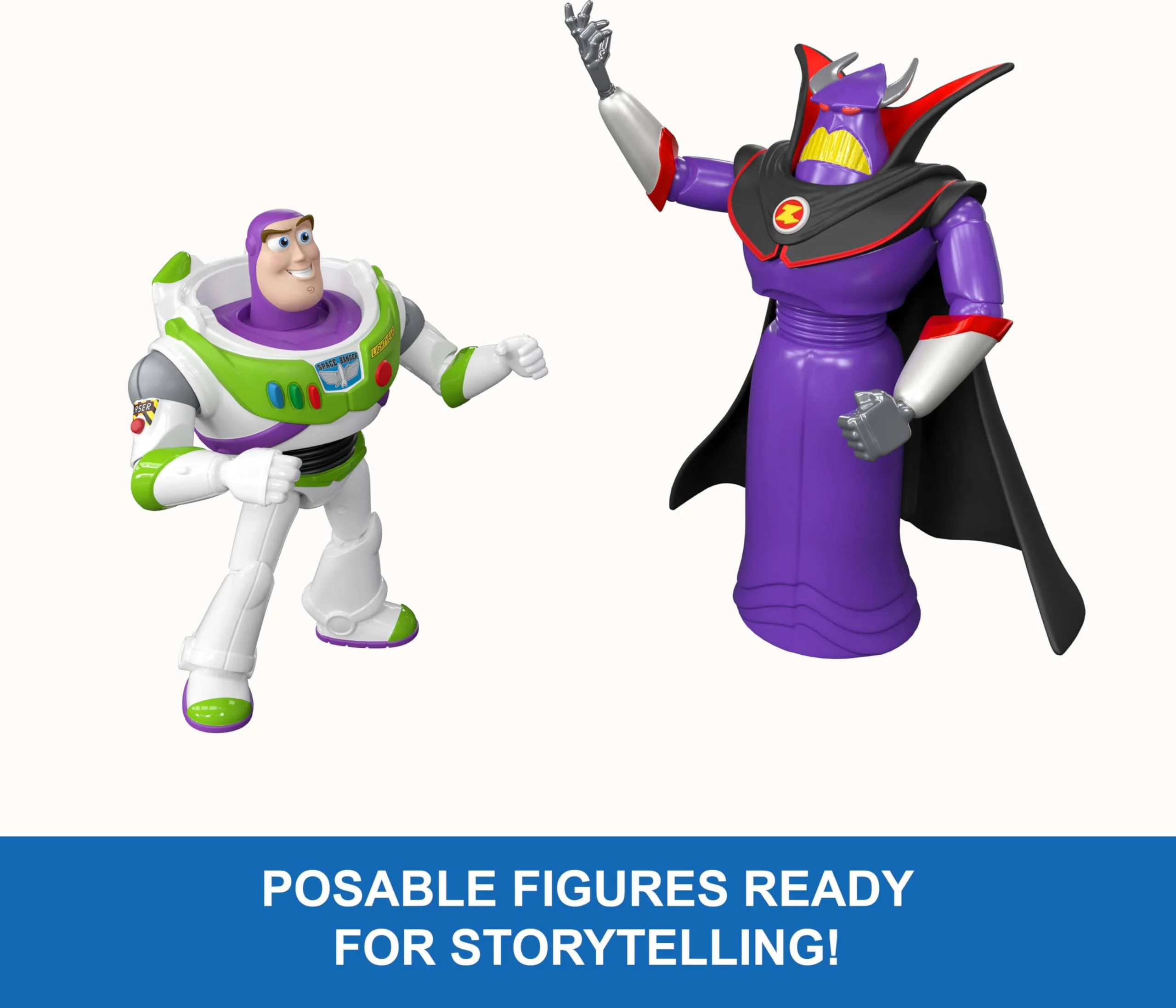 Mattel Disney Pixar Storytellers Story Intergalactic 3-Pack of Action Figures, 4-Inch Scale Buzz Lightyear, Zurg & Alien Posable Toys - Image 6